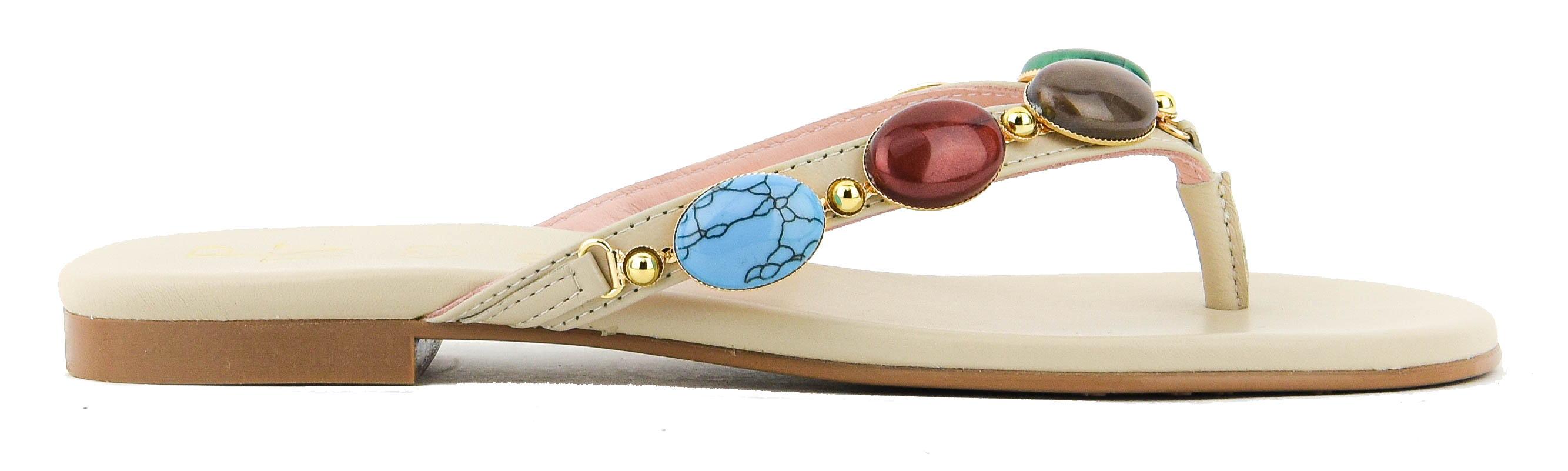 PRETTY BALLERINA JUDY SANDAL BEADS WHITE