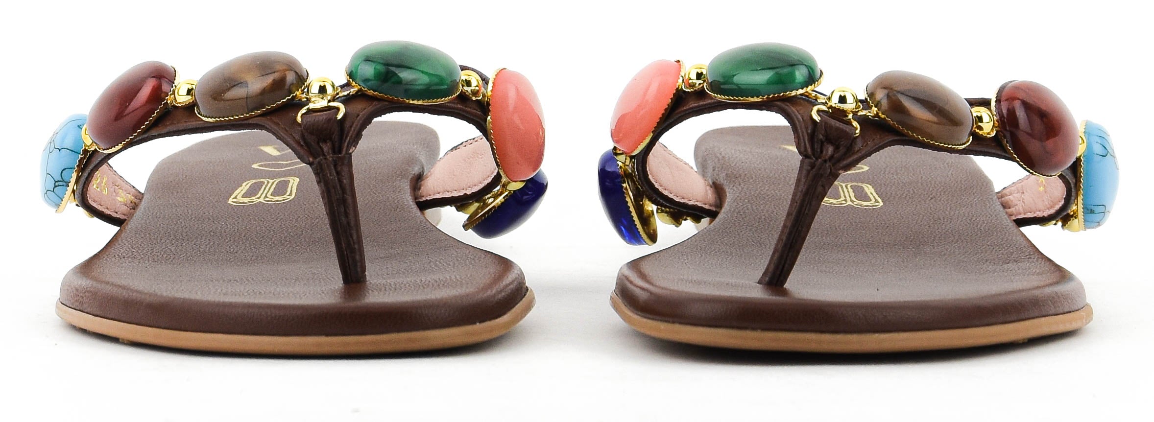 PRETTY BALLERINA JUDY SANDAL BEADS BROWN