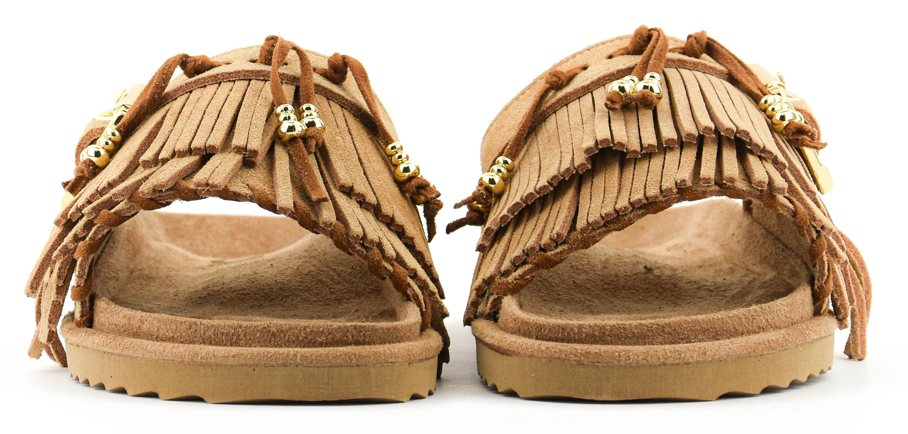 COLORS SANDAL FRANGES CAMEL