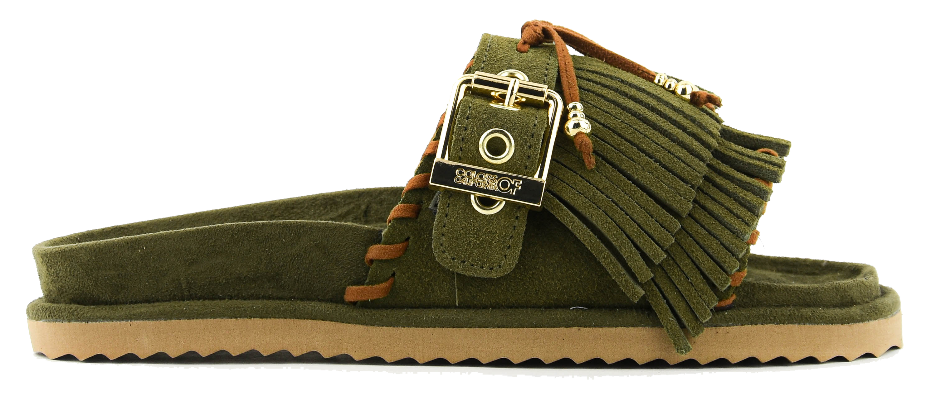 COLORS SANDAL FRANGES green