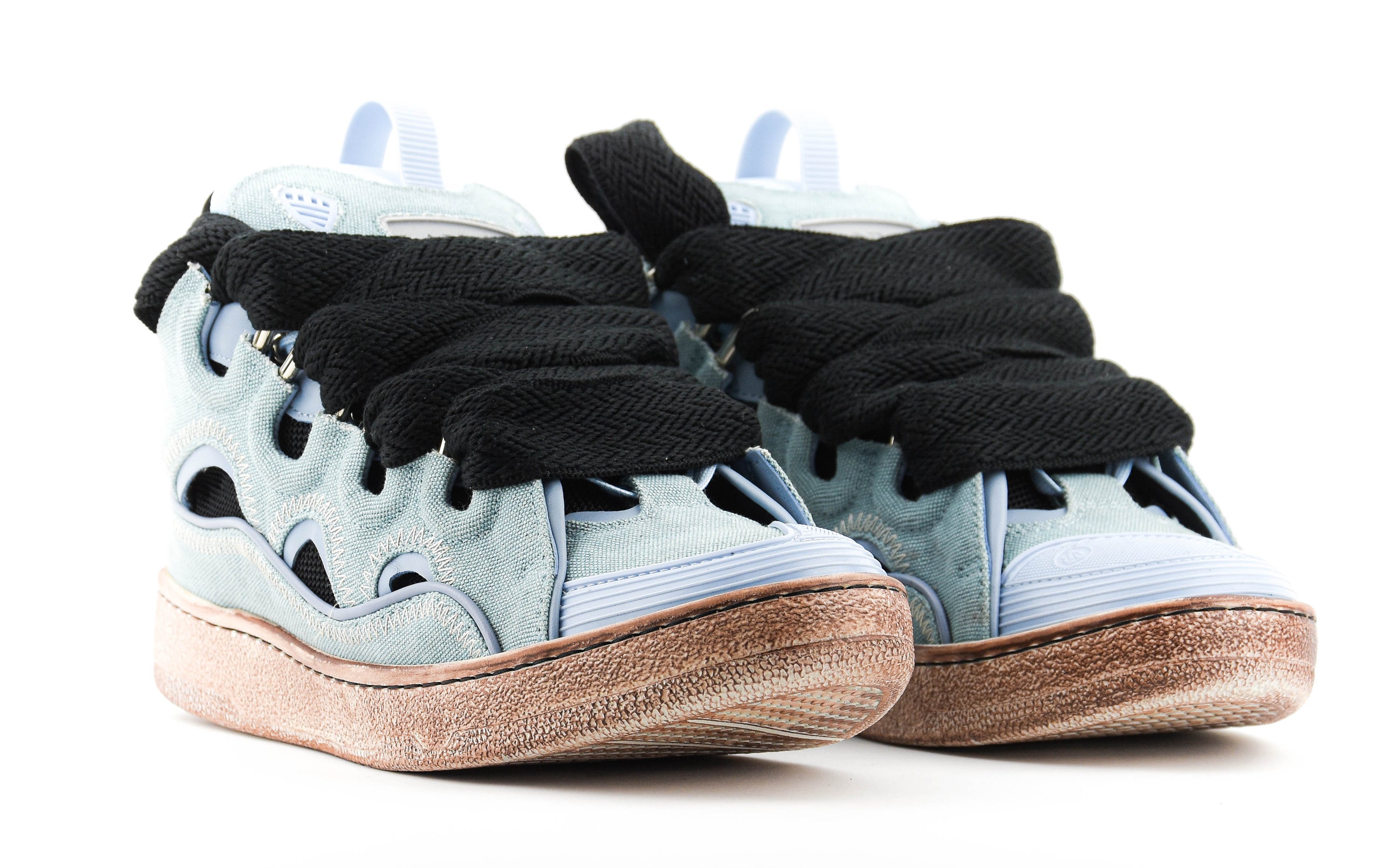 LANVIN CURB SNEAKER CANVAS BLUE