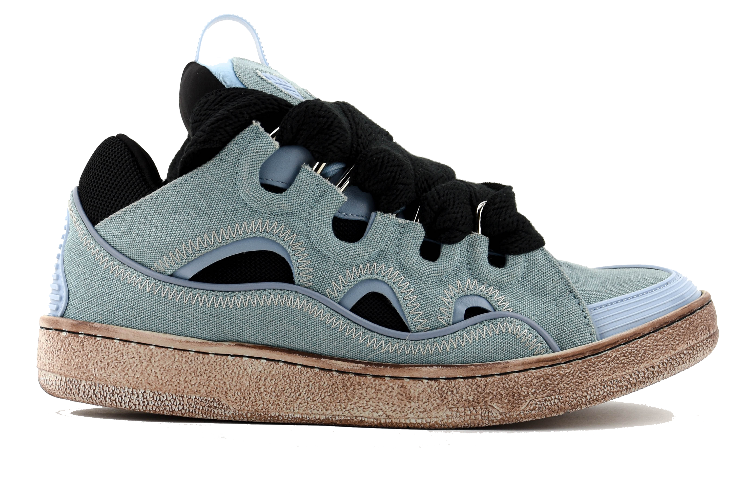 LANVIN CURB SNEAKER CANVAS BLUE