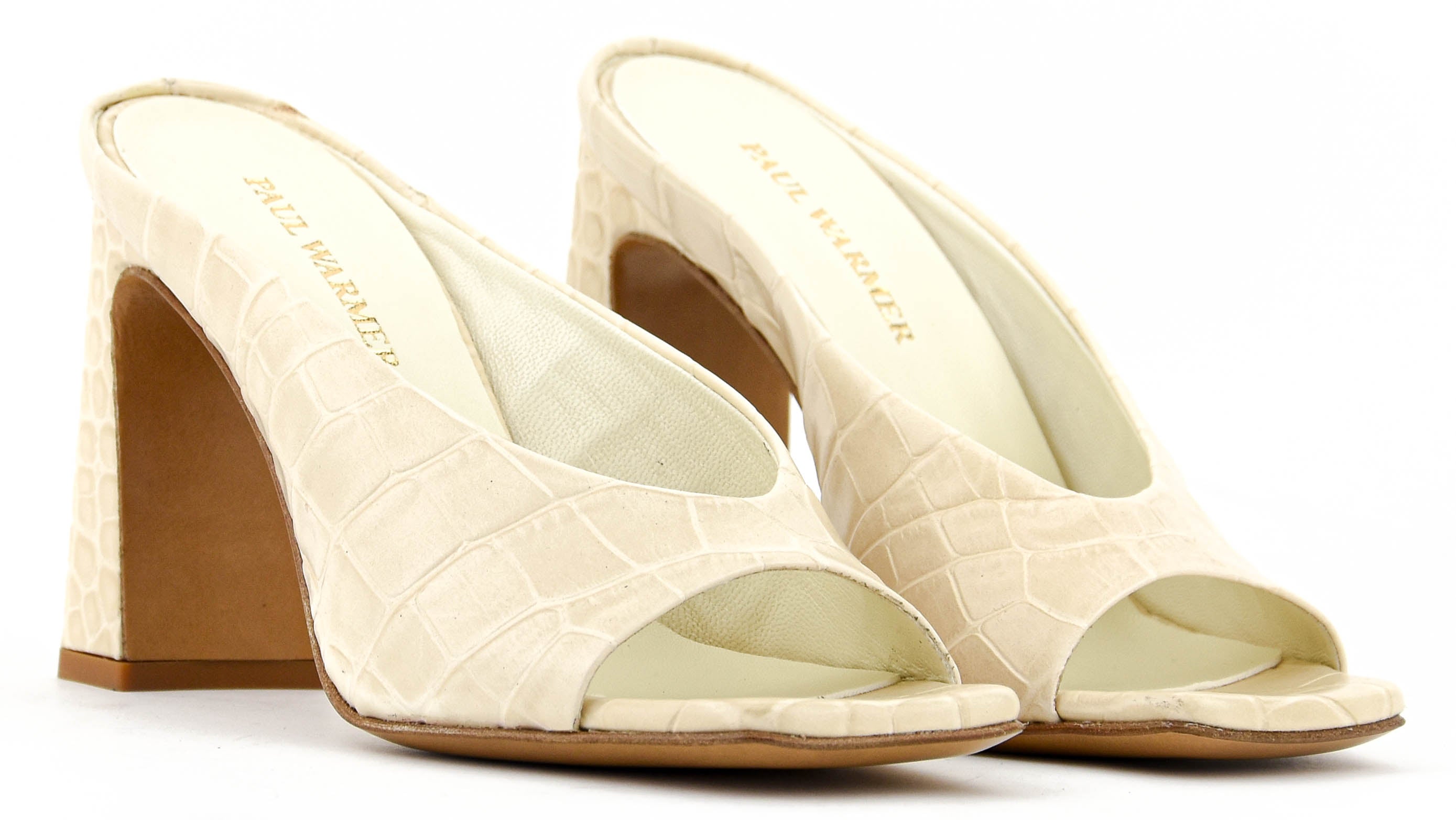 PAULWARMER LIVIA MULE OFFWHITE CROC 95