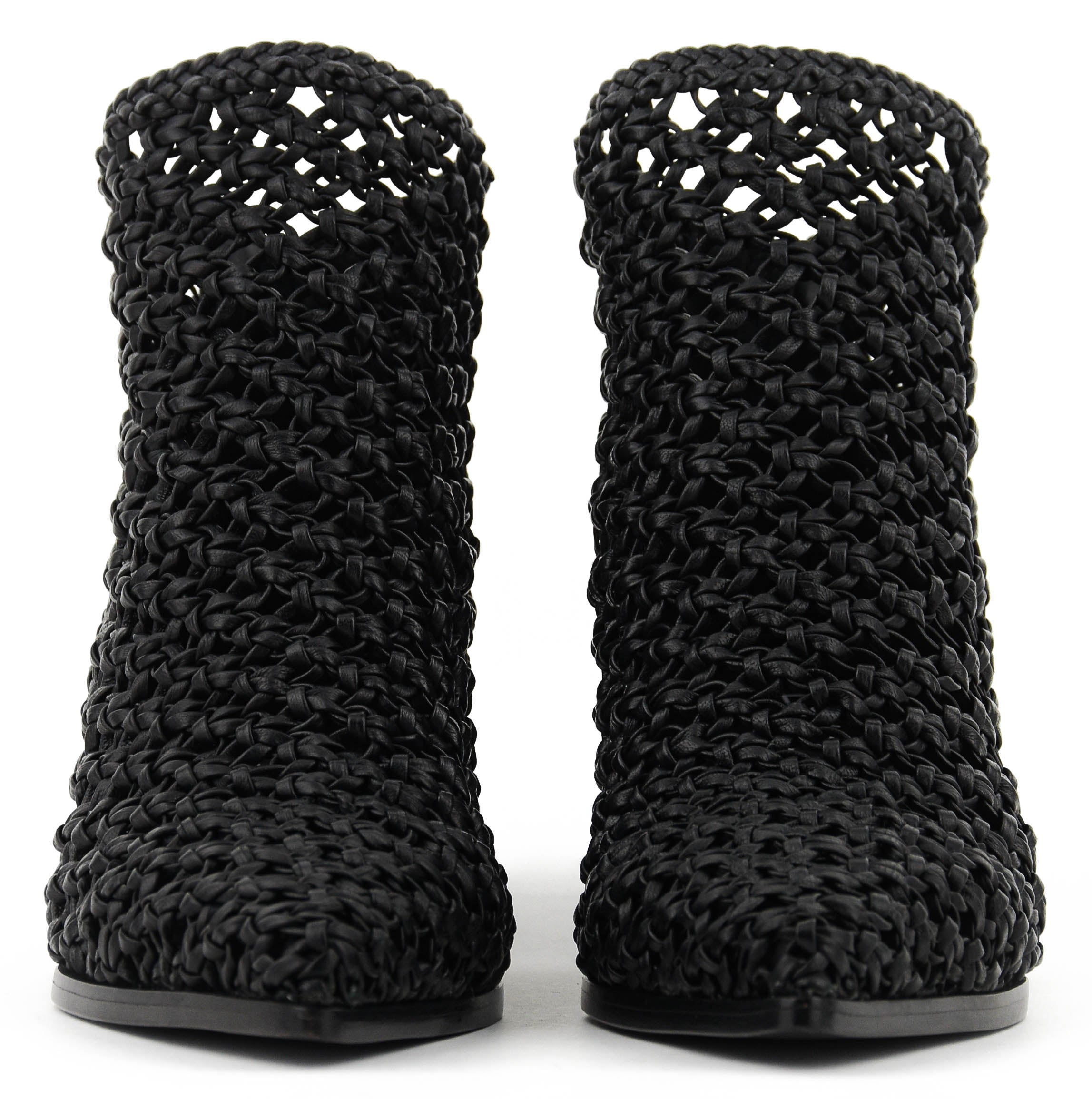 ELENA IACHI KNITTED NAPPA BOOTIE BLACK
