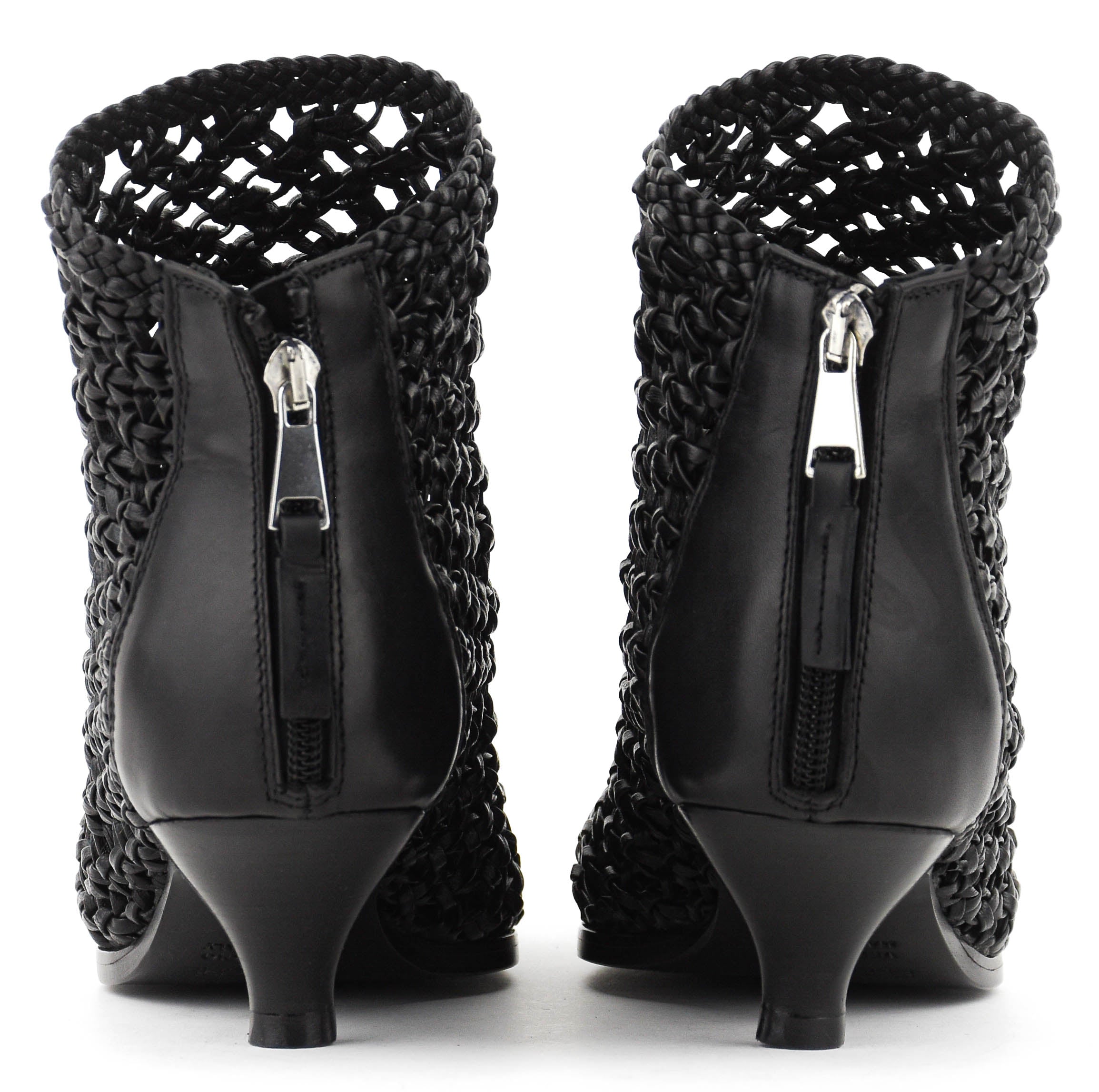 ELENA IACHI KNITTED NAPPA BOOTIE BLACK