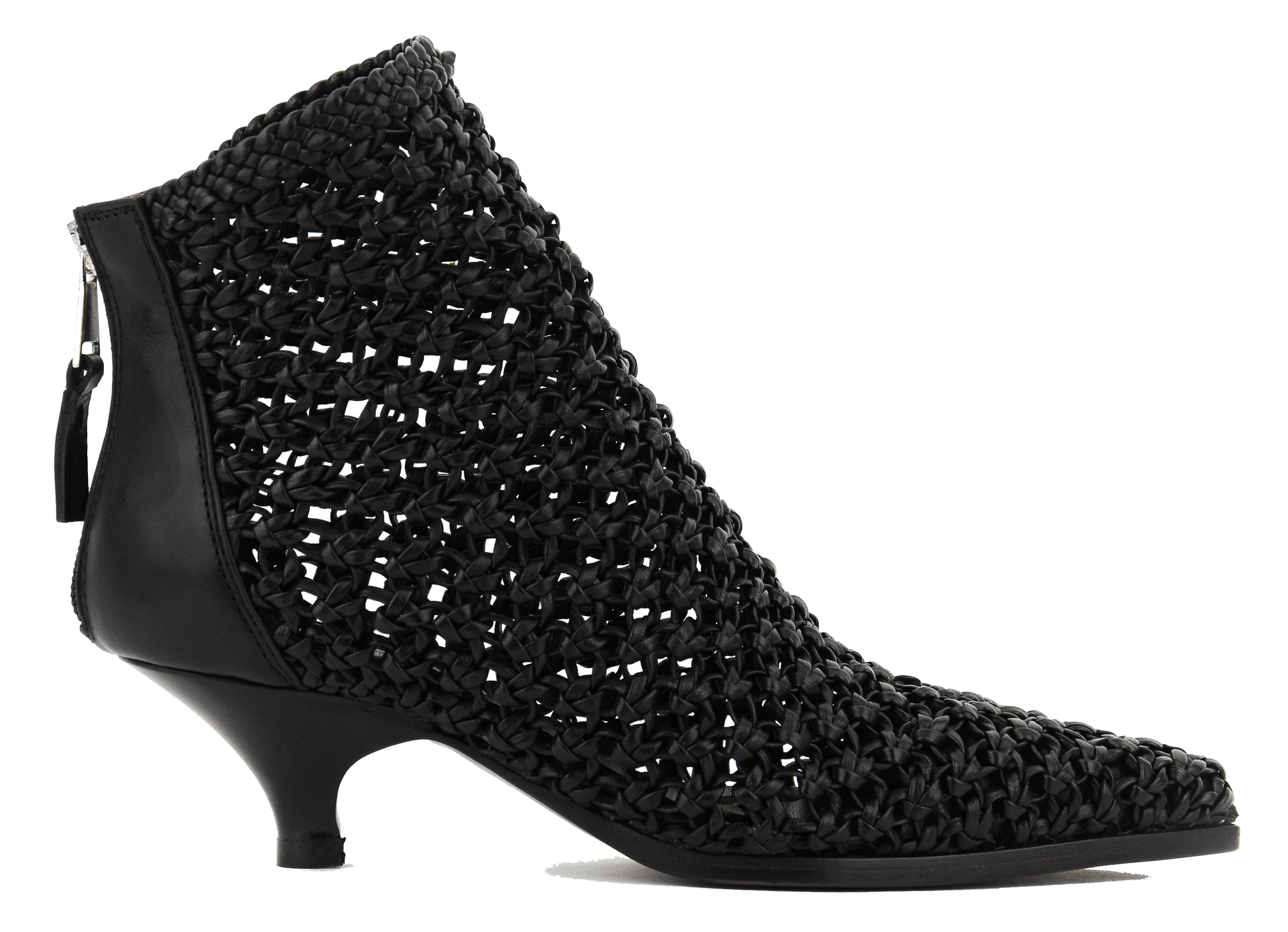 ELENA IACHI KNITTED NAPPA BOOTIE BLACK
