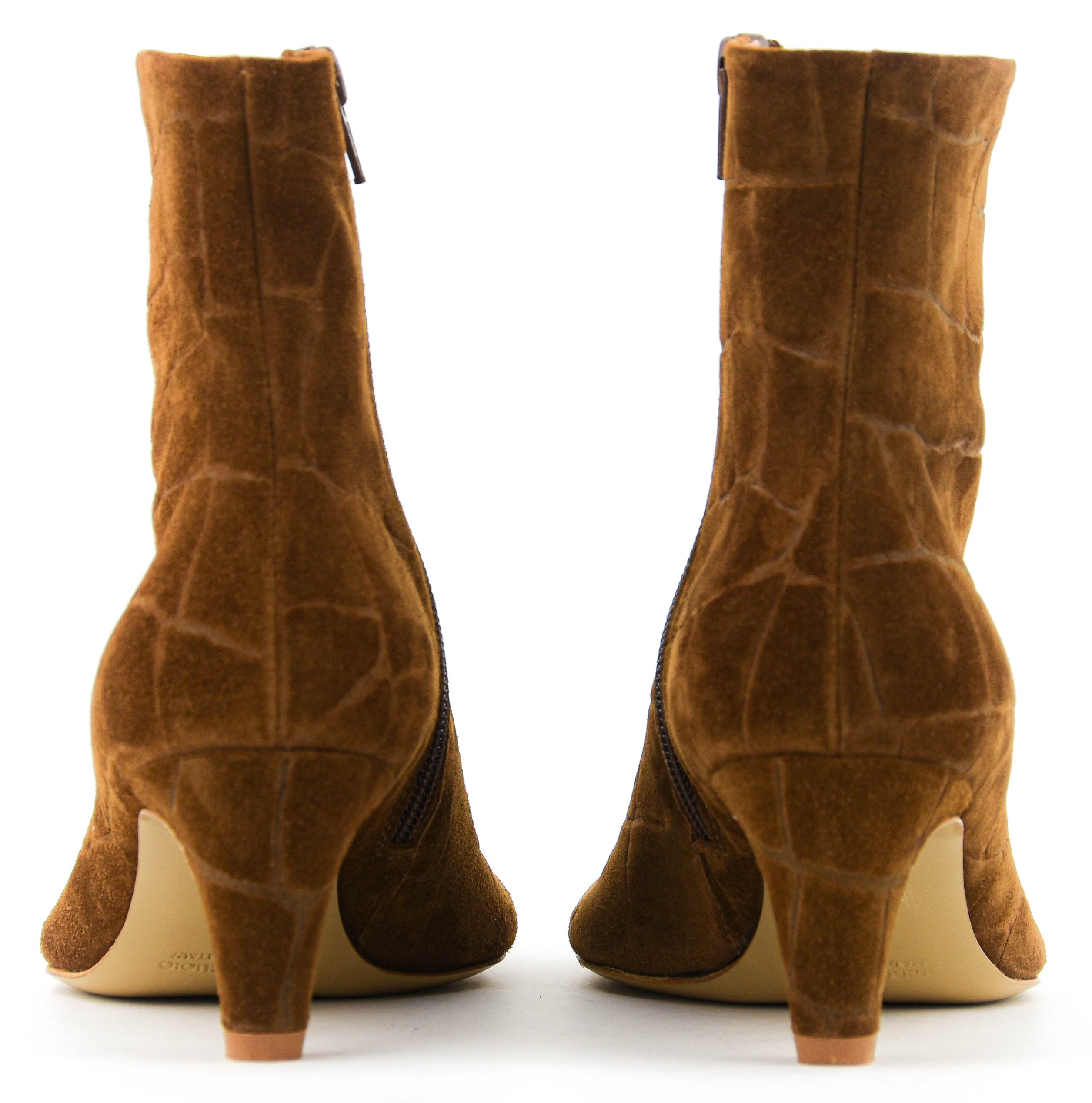ELENA IACHI BOOTIE CROC PRINT TAN