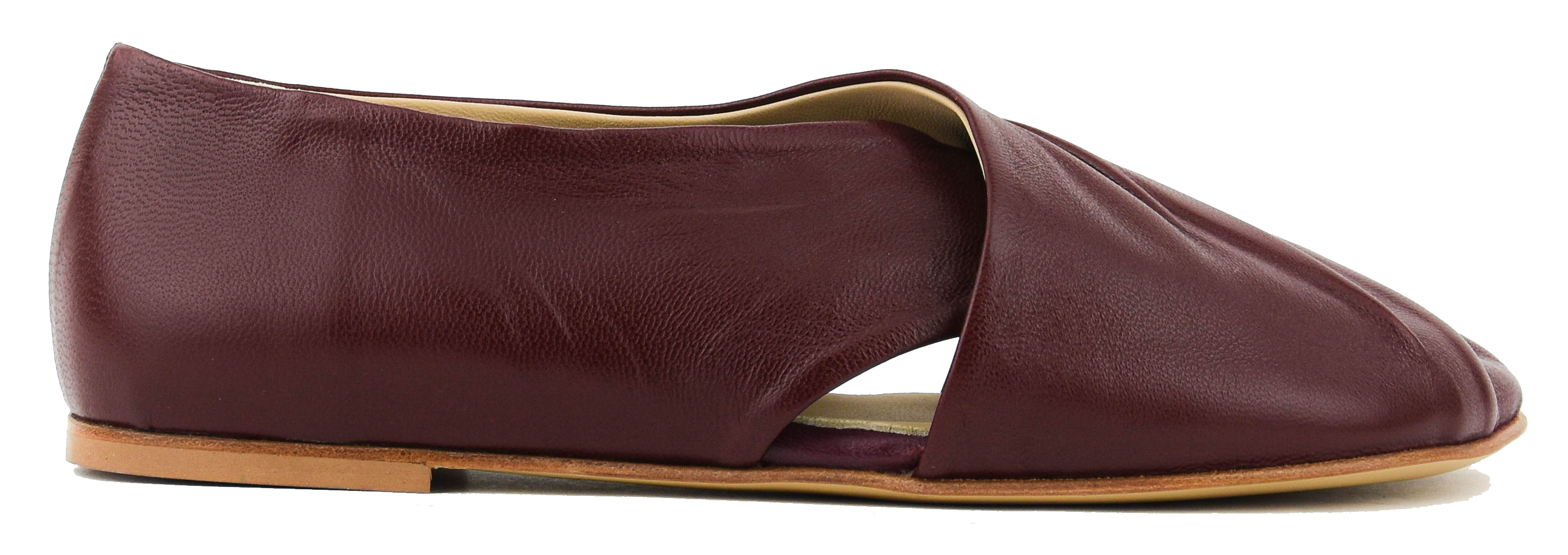 ELENA IACHI NAPPA TWIST LOAFER WINE