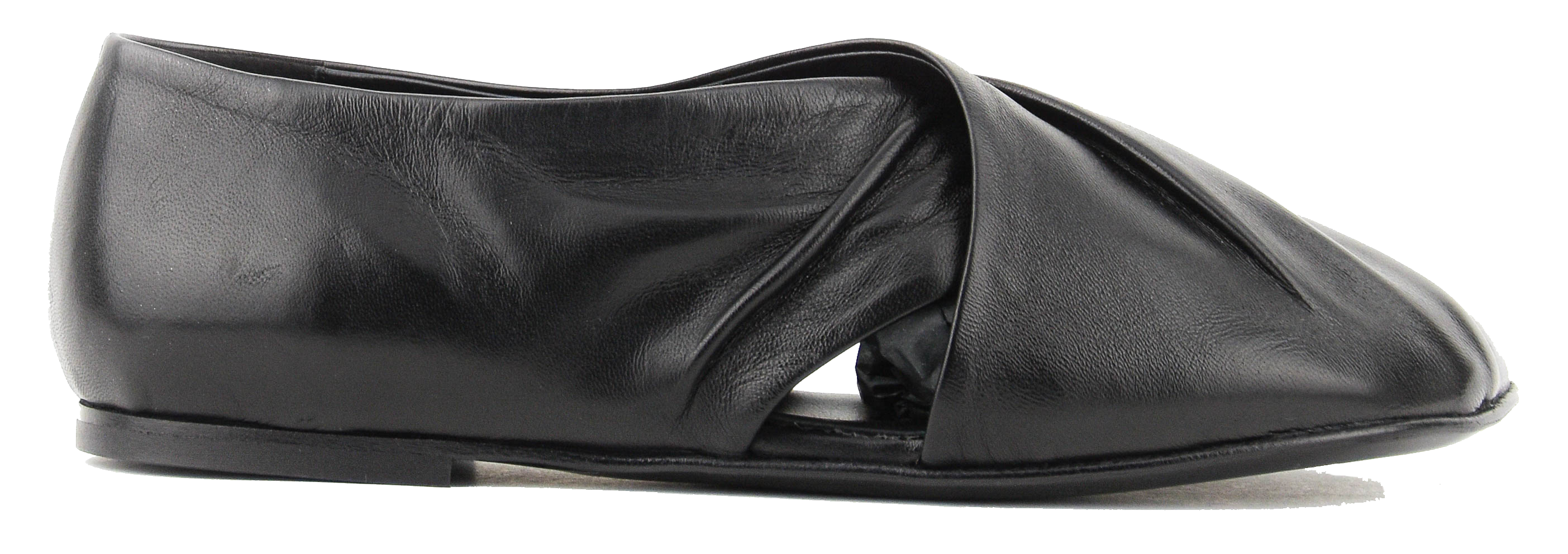 ELENA IACHI NAPPA TWIST LOAFER BLACK