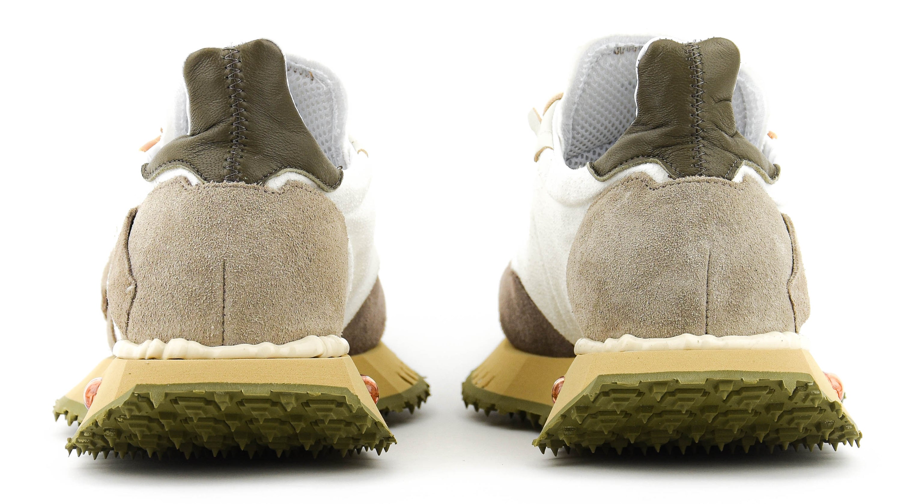 BE POSITIVE + RACE SNEAKER WHITE TAUPE