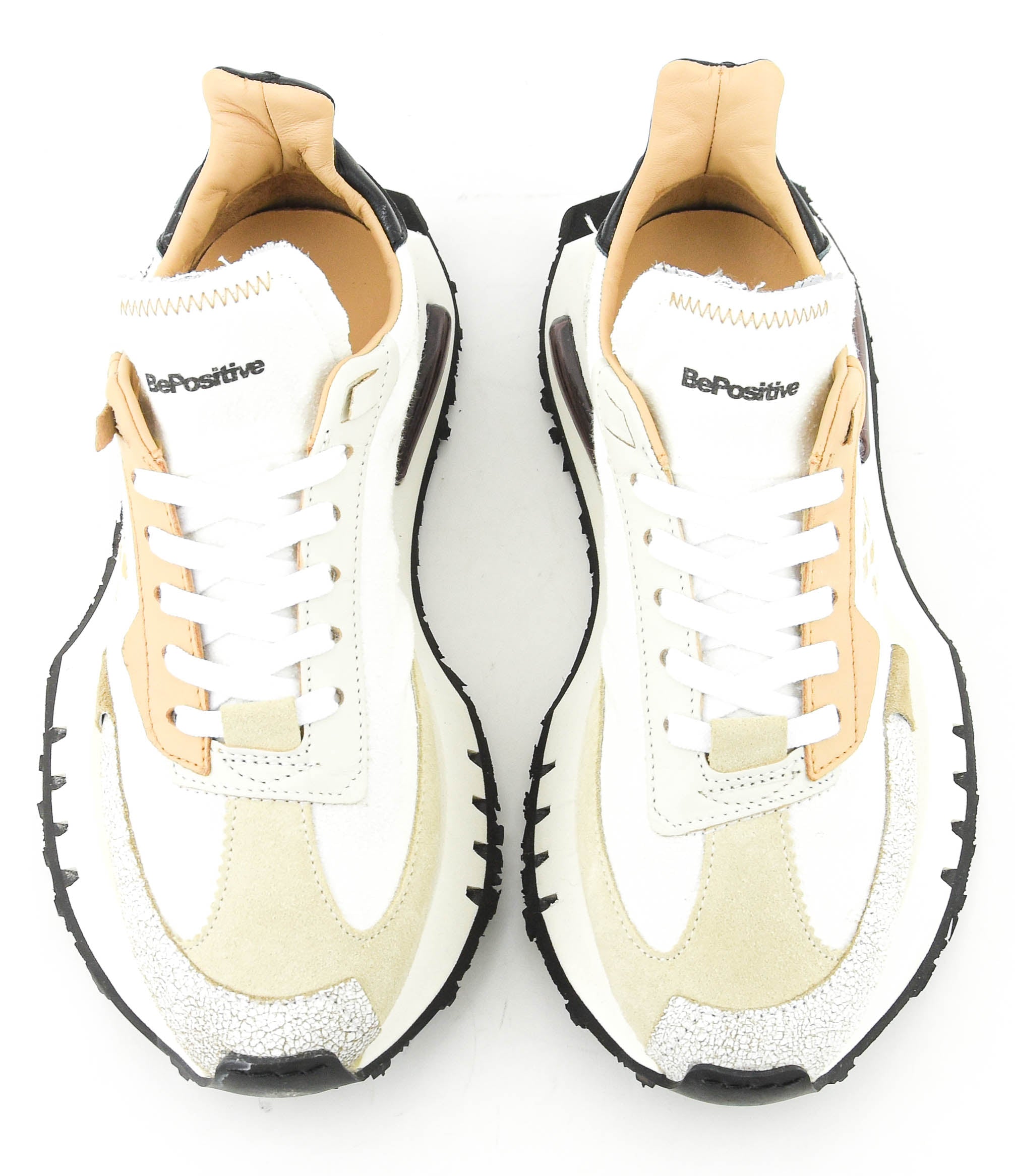 BE+ RACE SNEAKER WHITE/BEIGE