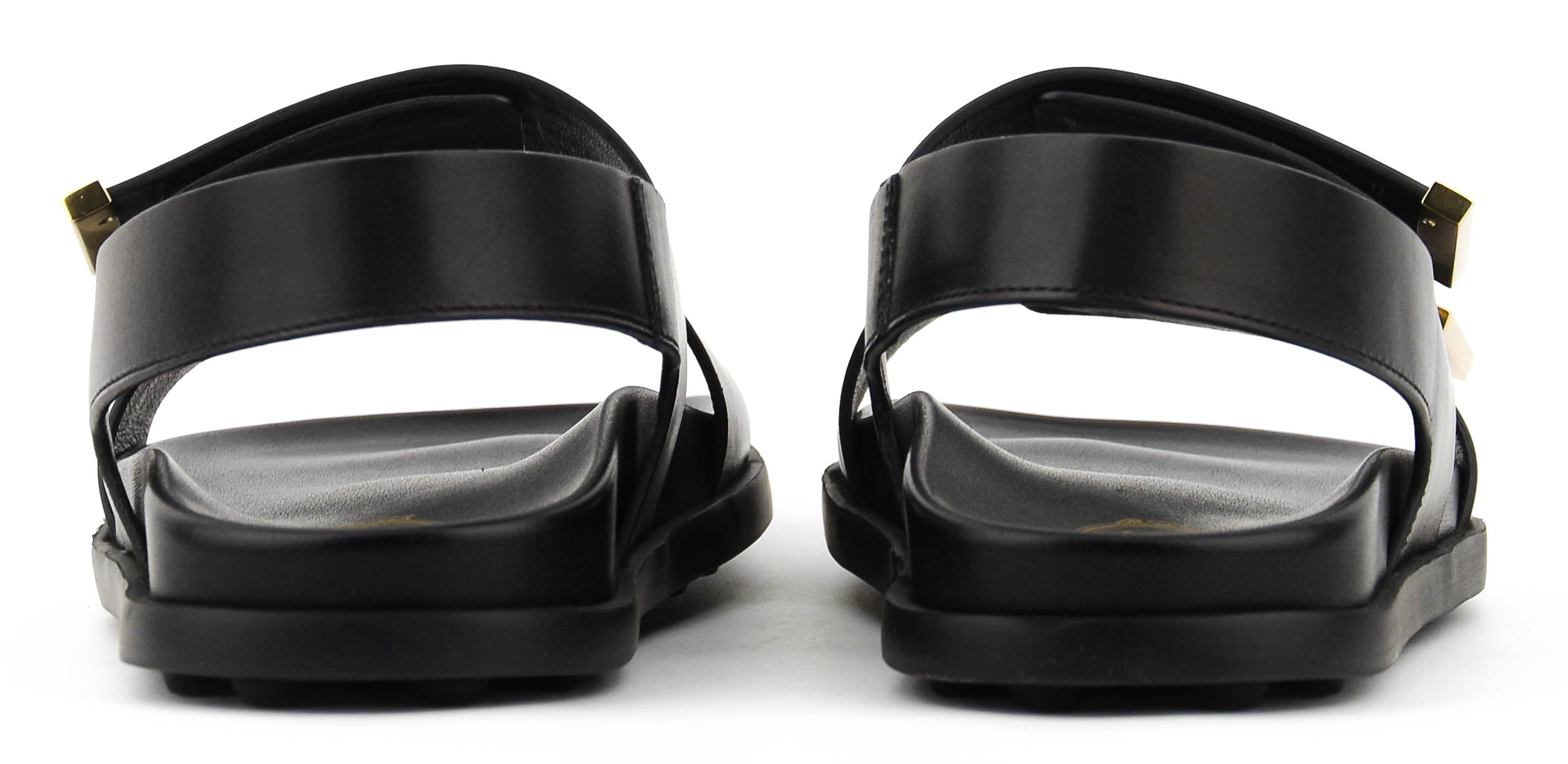 TODS TWO STRAP SANDAL BLACK