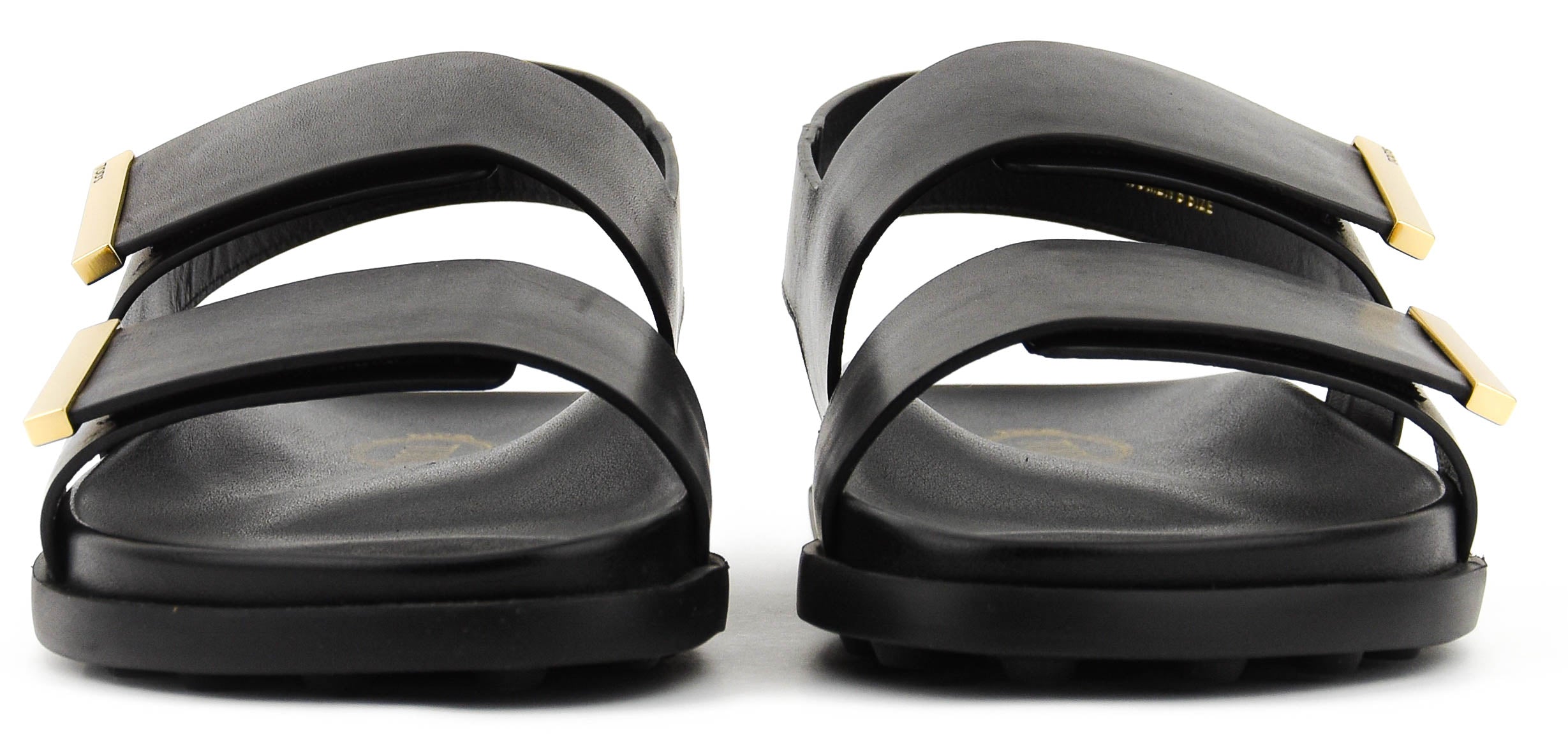 TODS TWO STRAP SANDAL BLACK