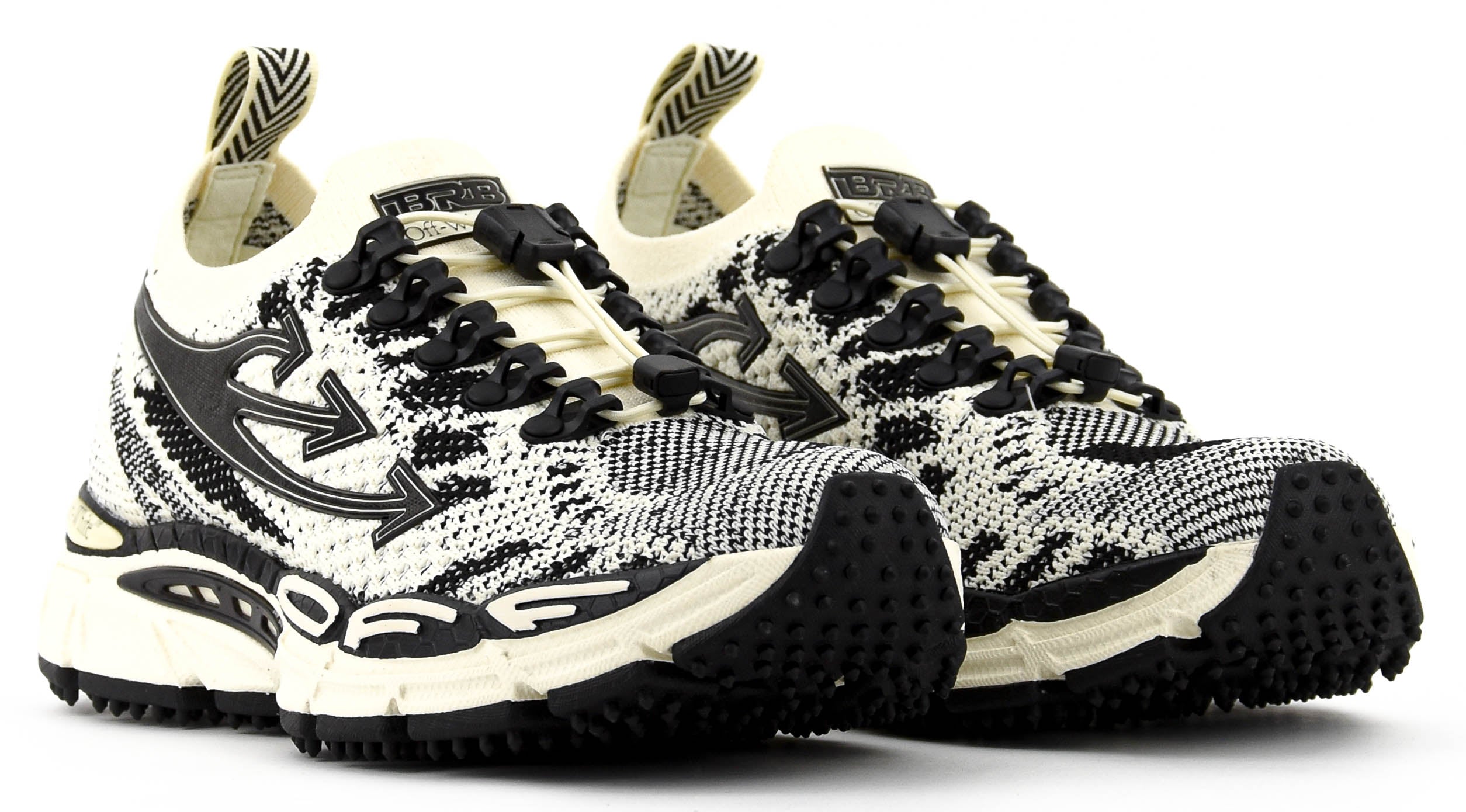 OFF WHITE BE RIGHT BACK SAND/BLACK KNITTED