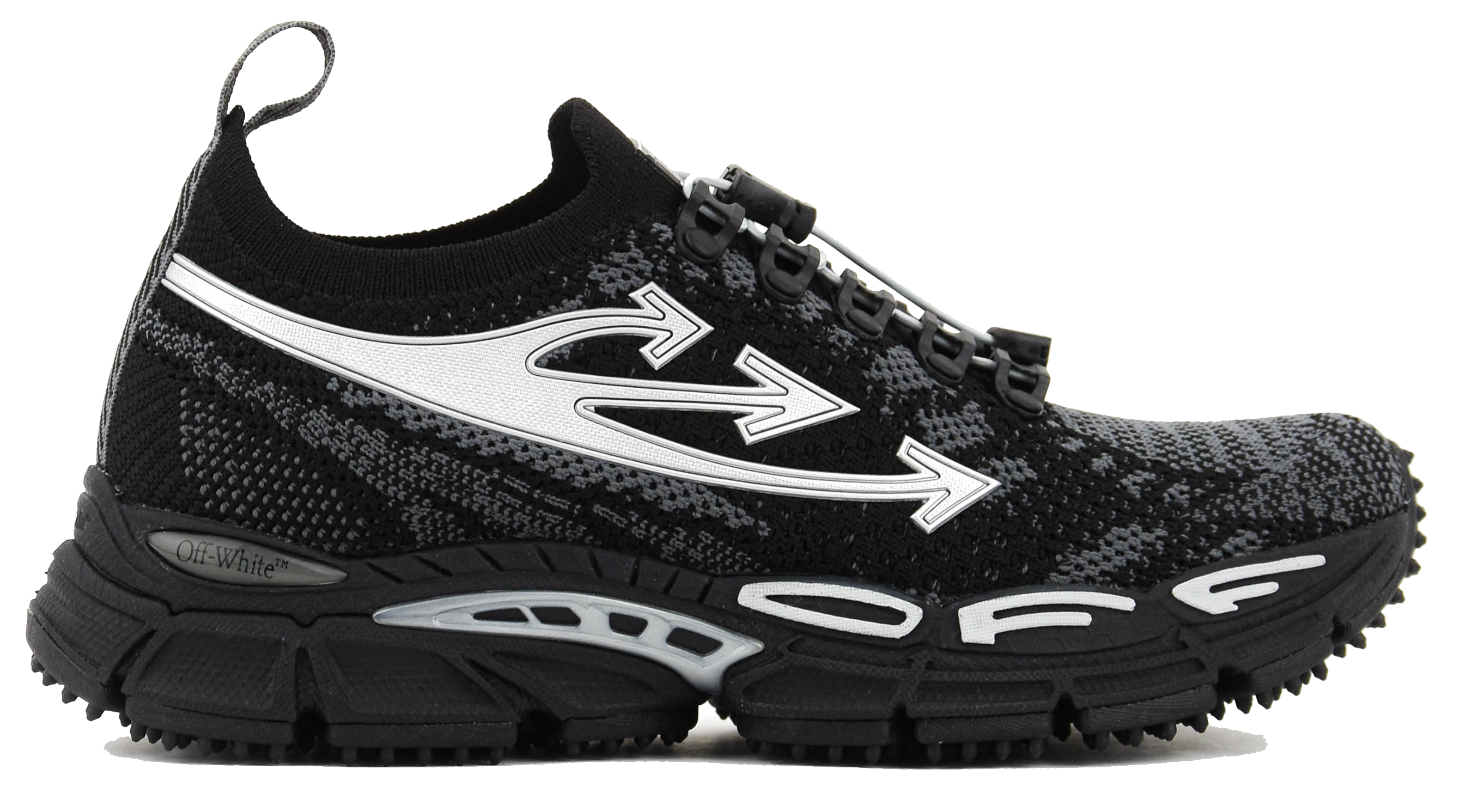 OFF WHITE BE RIGHT BACK BLACK/SILVER KNITTED