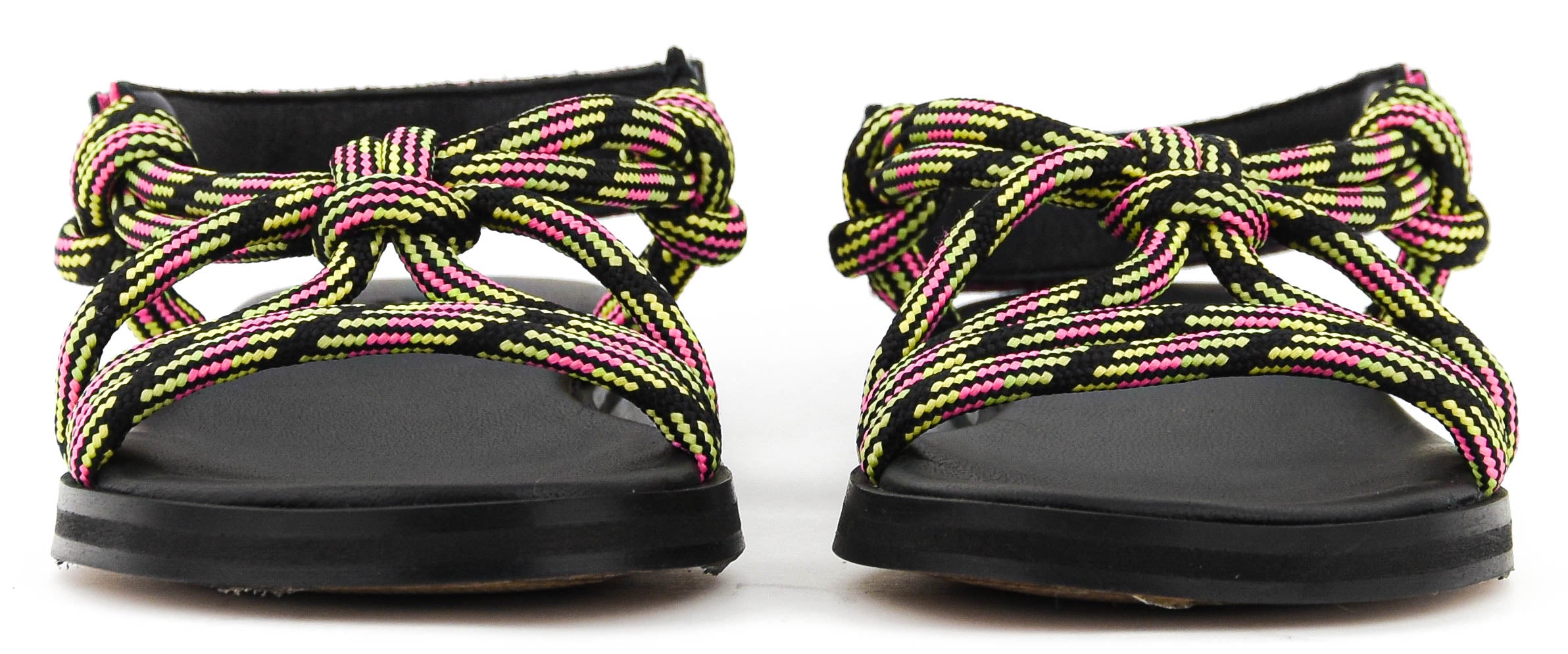 TORAL DEVON ROPE SANDAL PINK BLACK MULTI