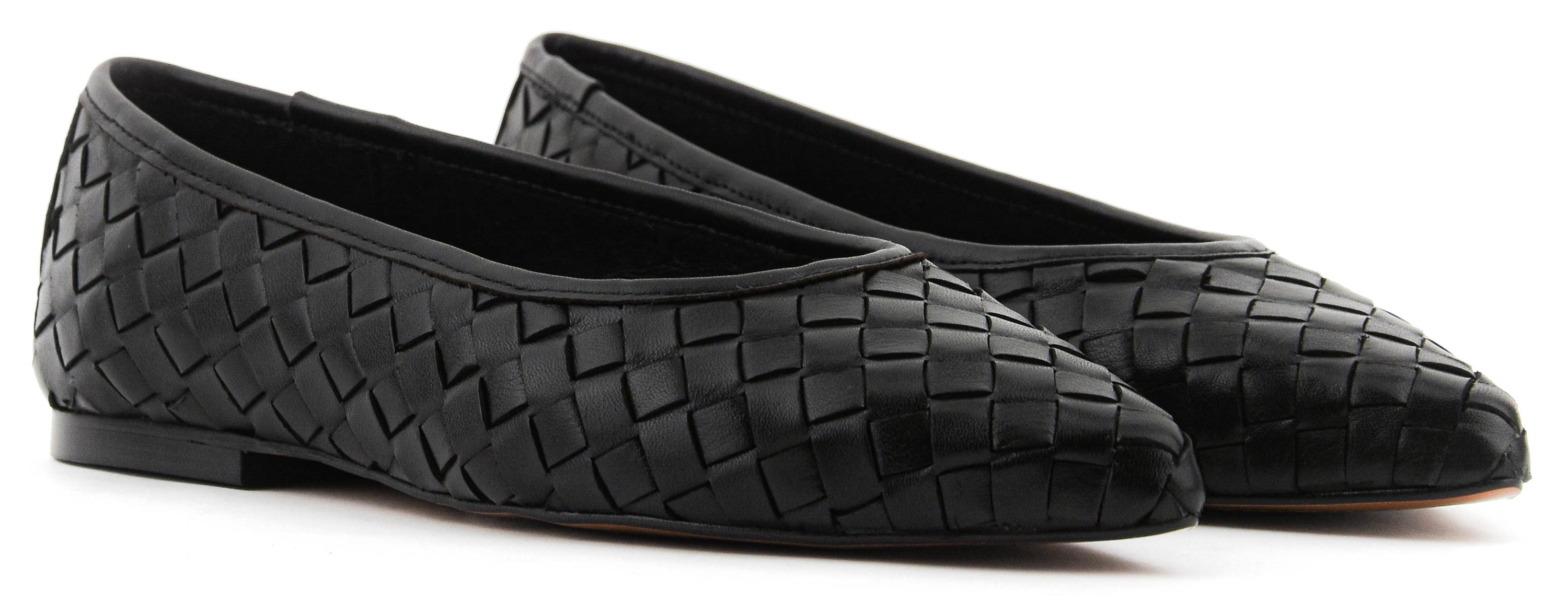 TORAL GINEBRA BALLERINA BLACK WOVEN