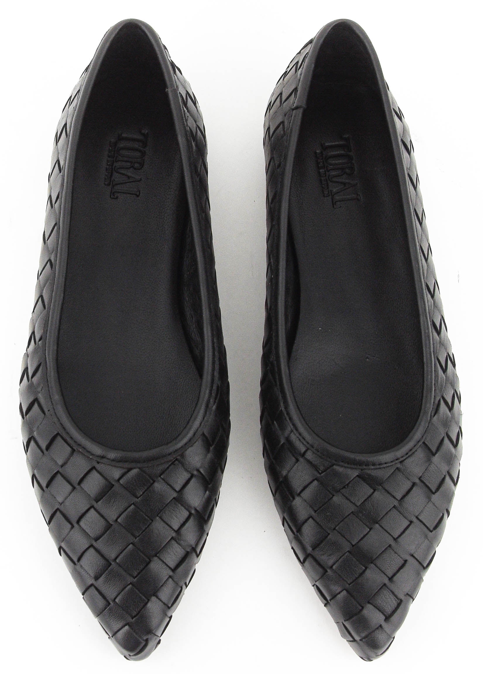 TORAL GINEBRA BALLERINA BLACK WOVEN