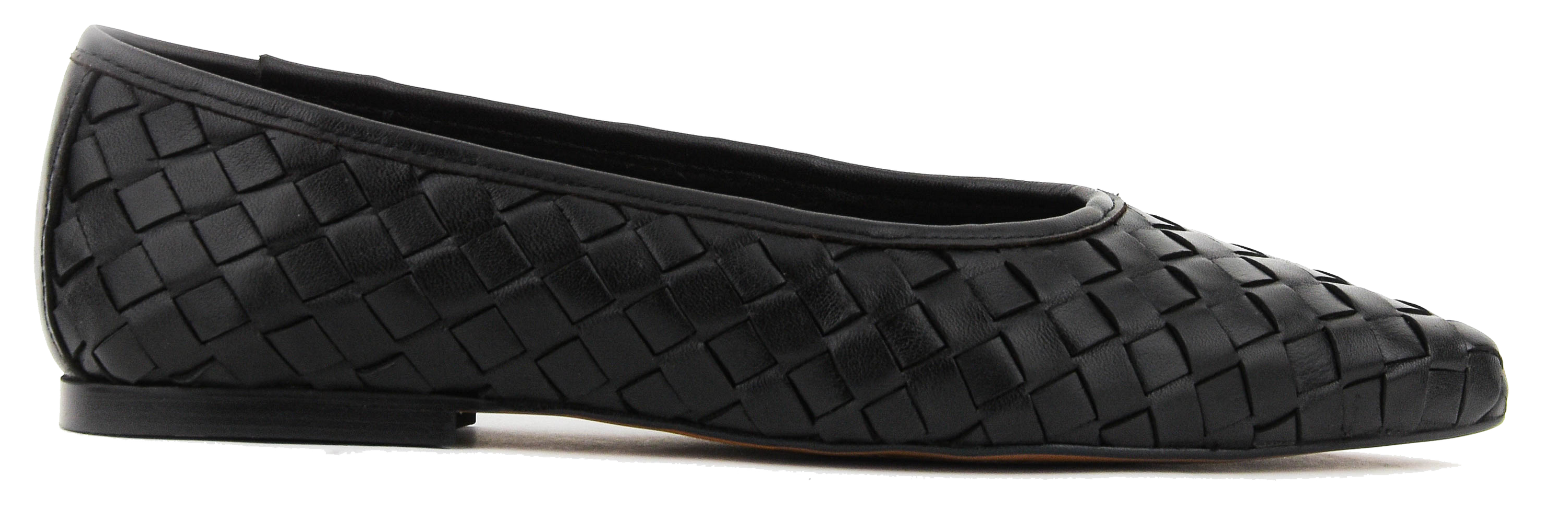 TORAL GINEBRA BALLERINA BLACK WOVEN