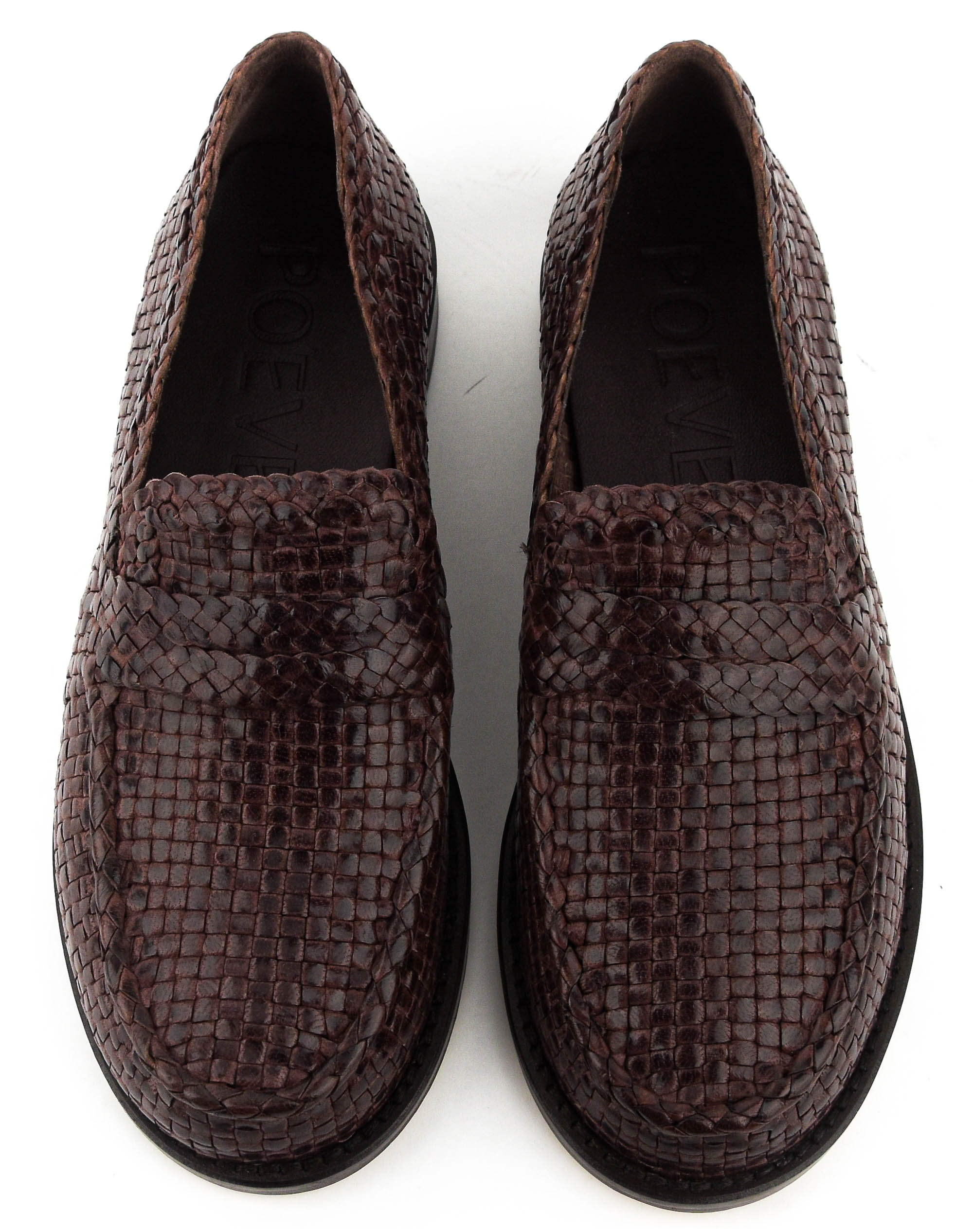 POEVE LOAFER WOVEN BROWN