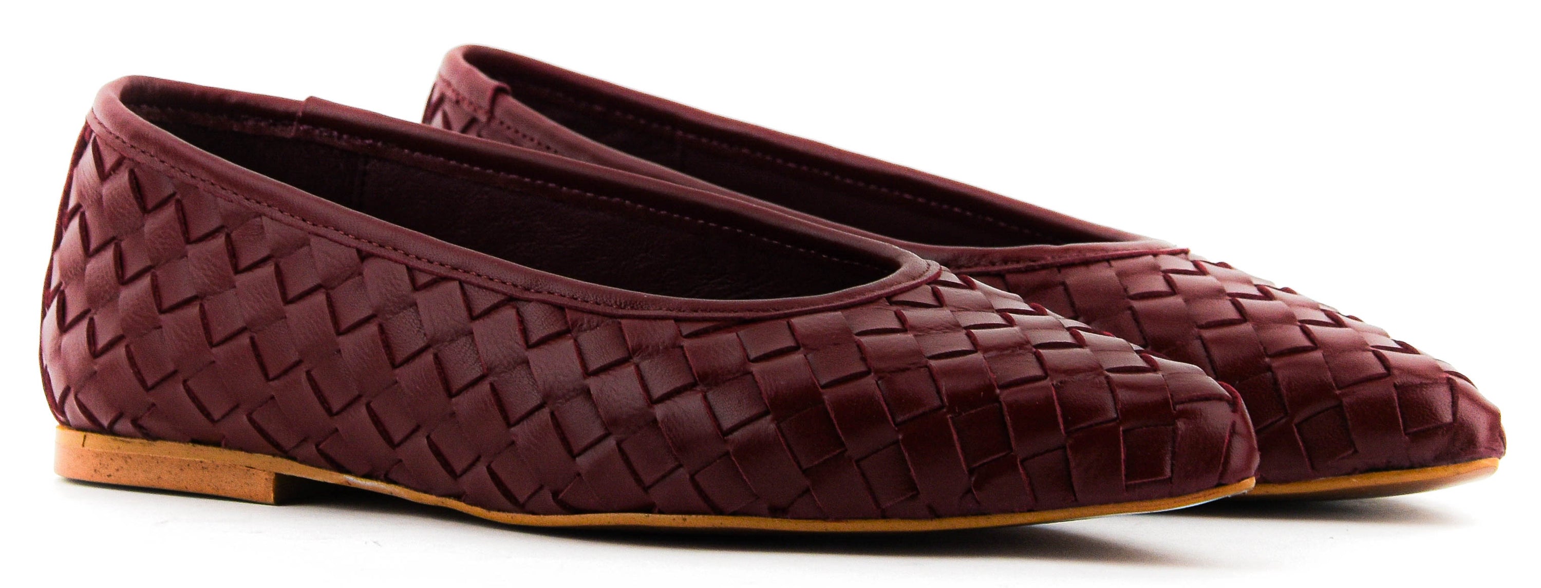 TORAL GINEBRA BALLERINA BORDEAUX WOVEN