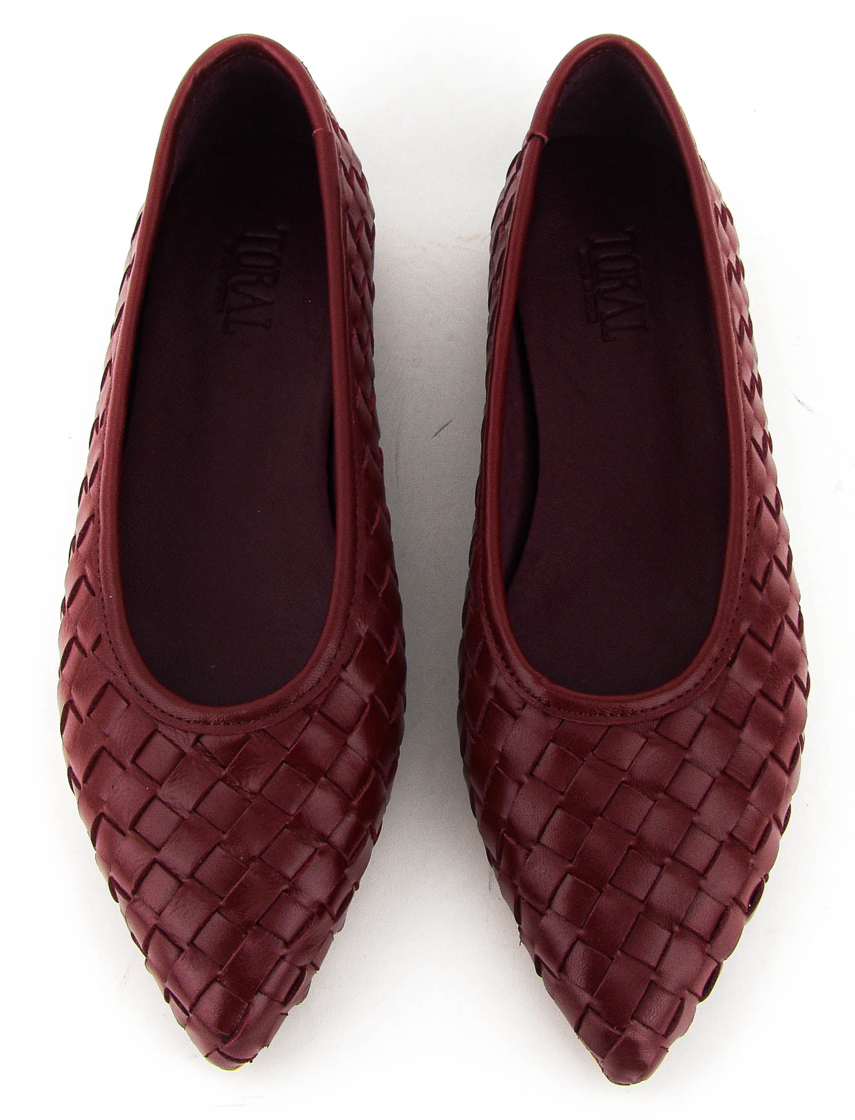 TORAL GINEBRA BALLERINA BORDEAUX WOVEN