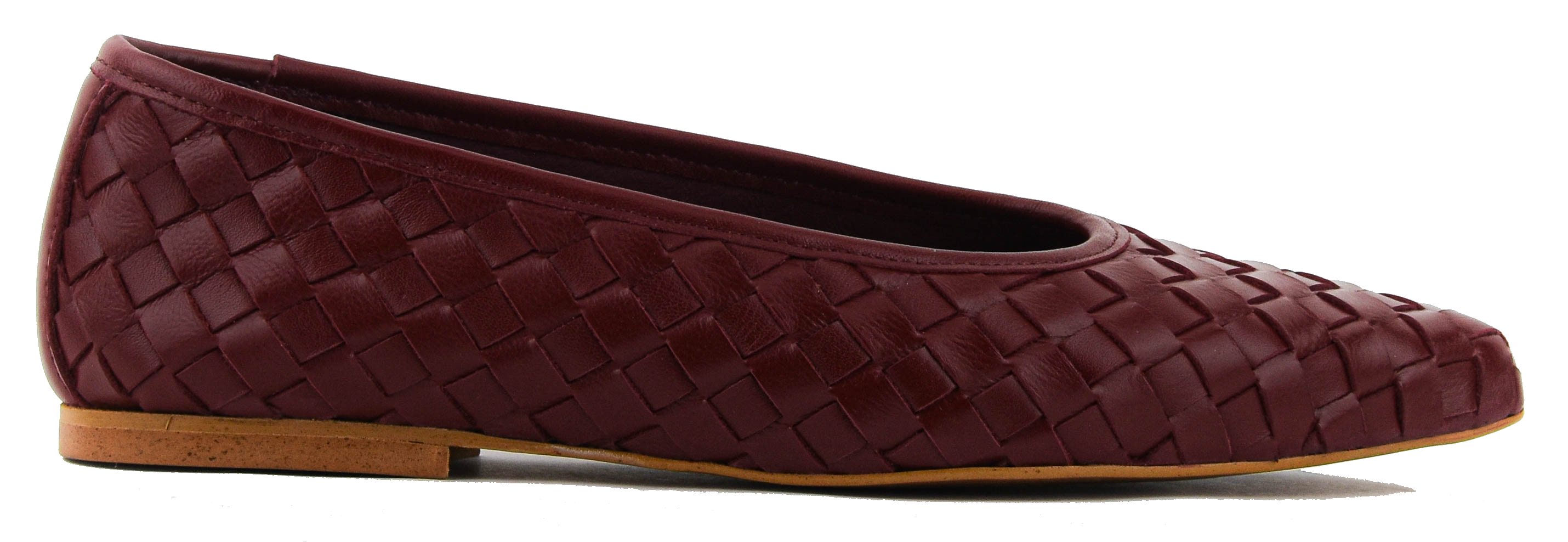 TORAL GINEBRA BALLERINA BORDEAUX WOVEN