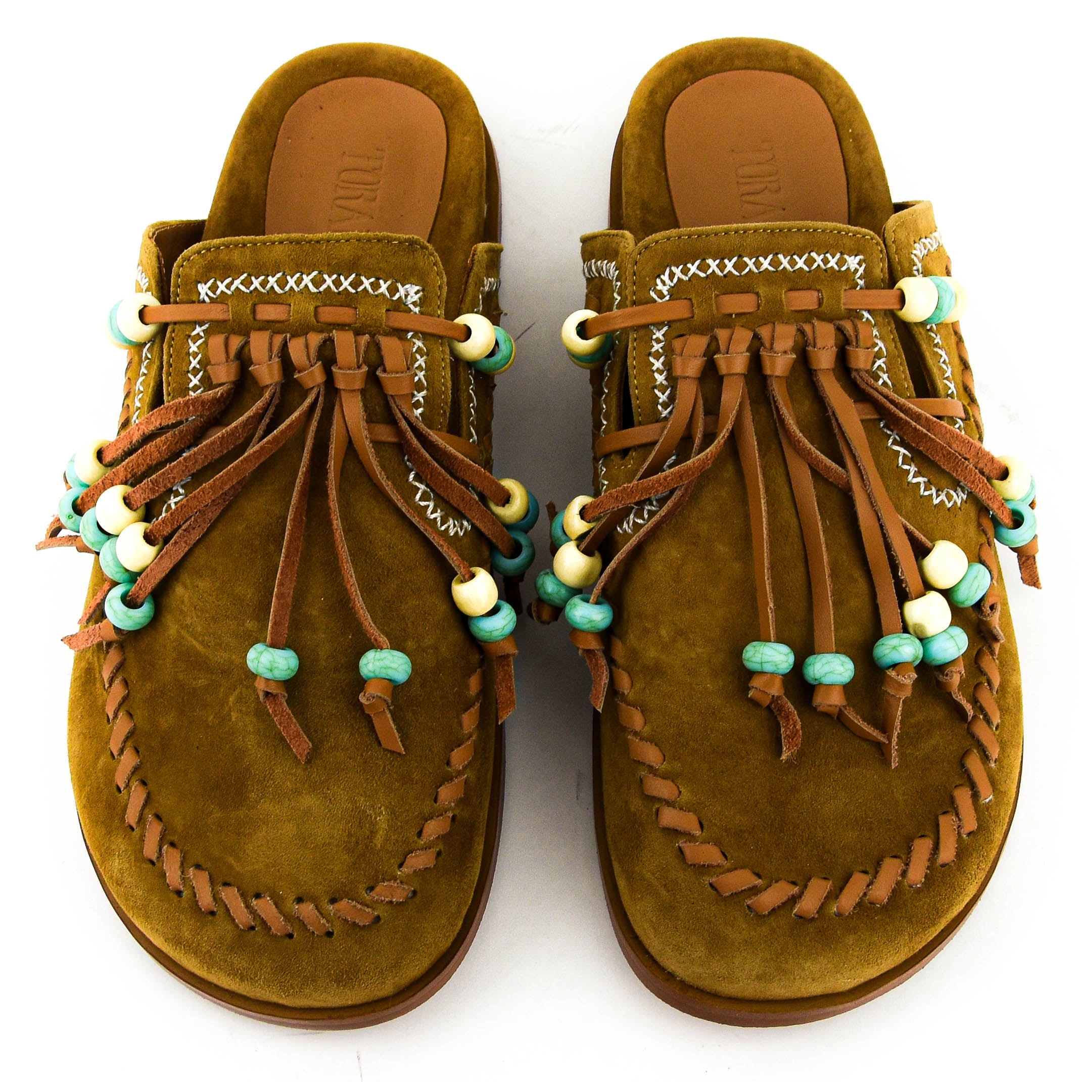 TORAL INKA BEADS SLIDE CAMEL