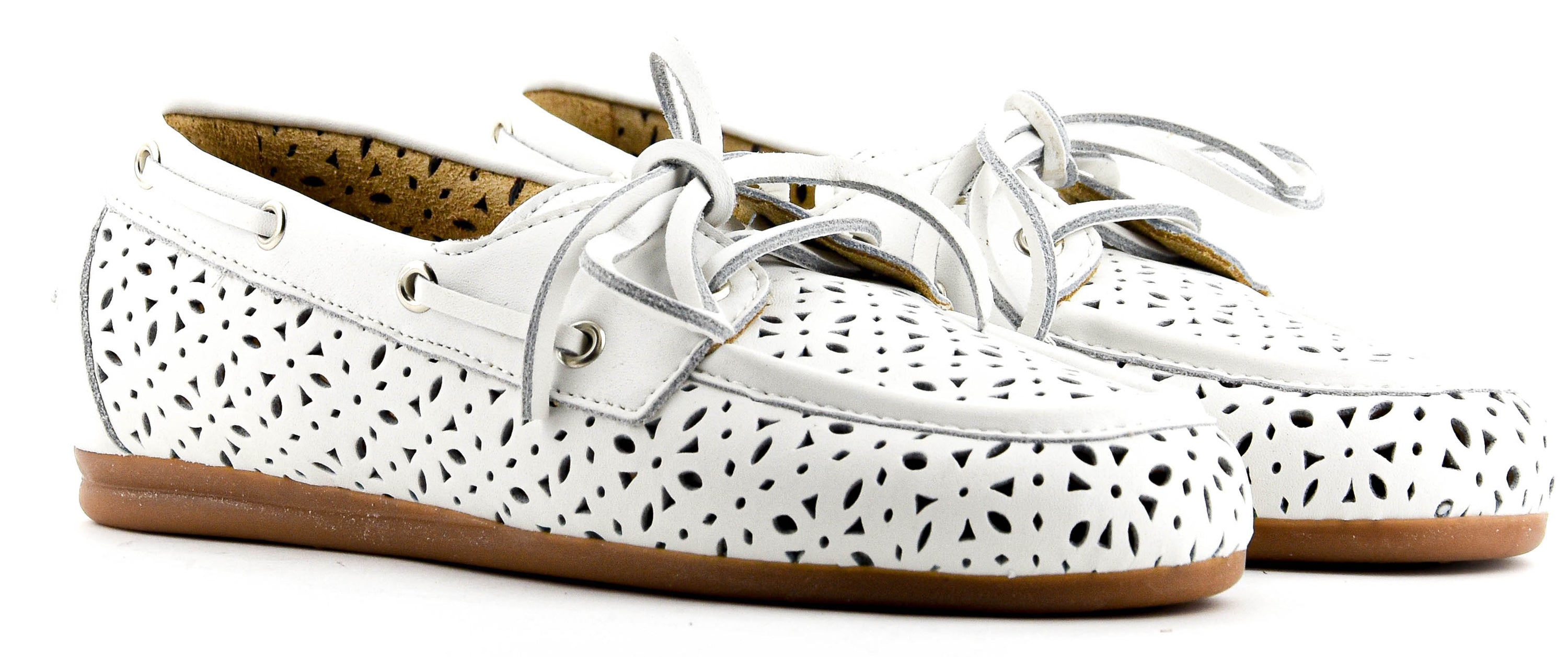 POSA BOAT LOAFER PERFORATED OFF WHITE