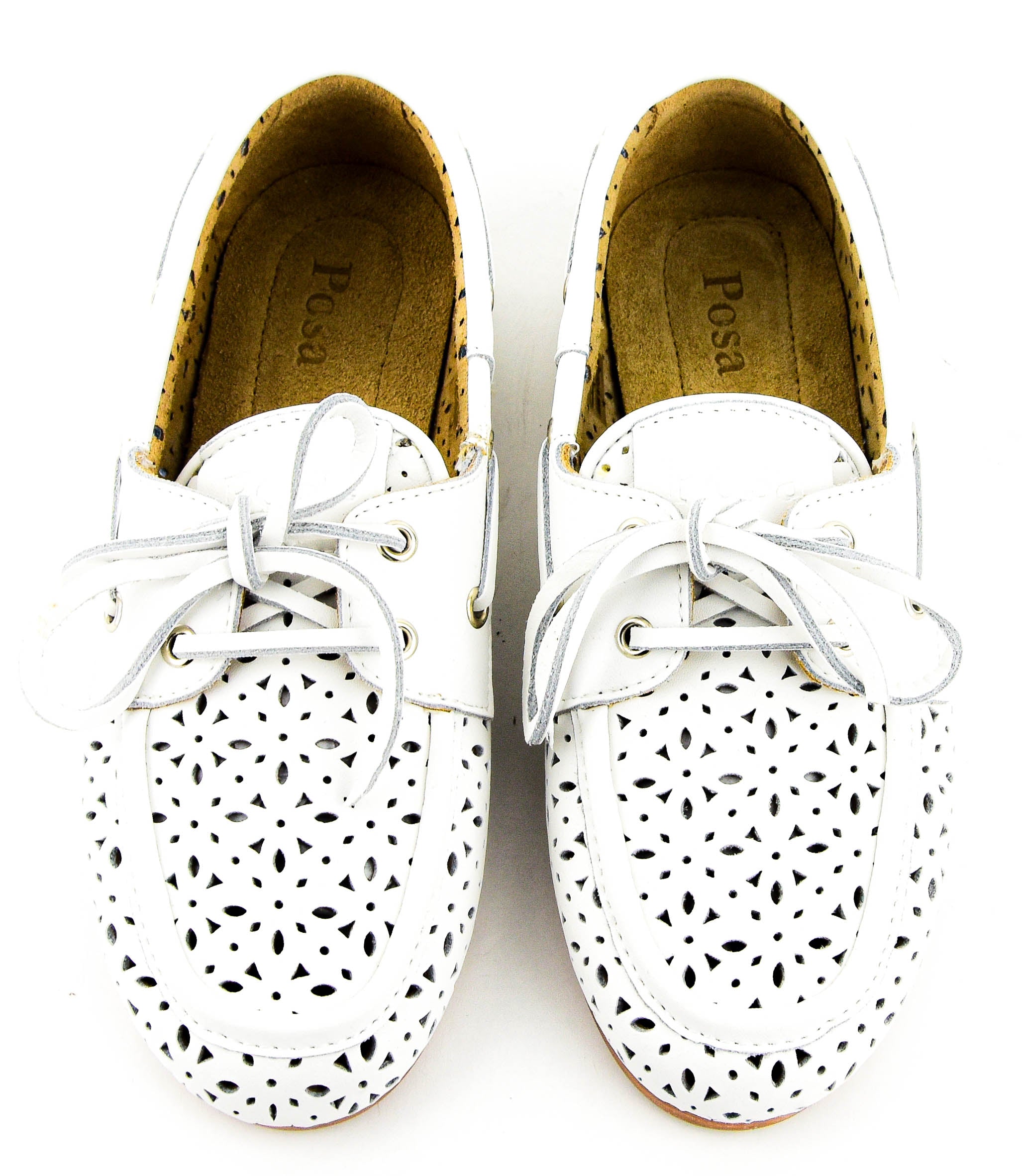 POSA BOAT LOAFER PERFORATED OFF WHITE