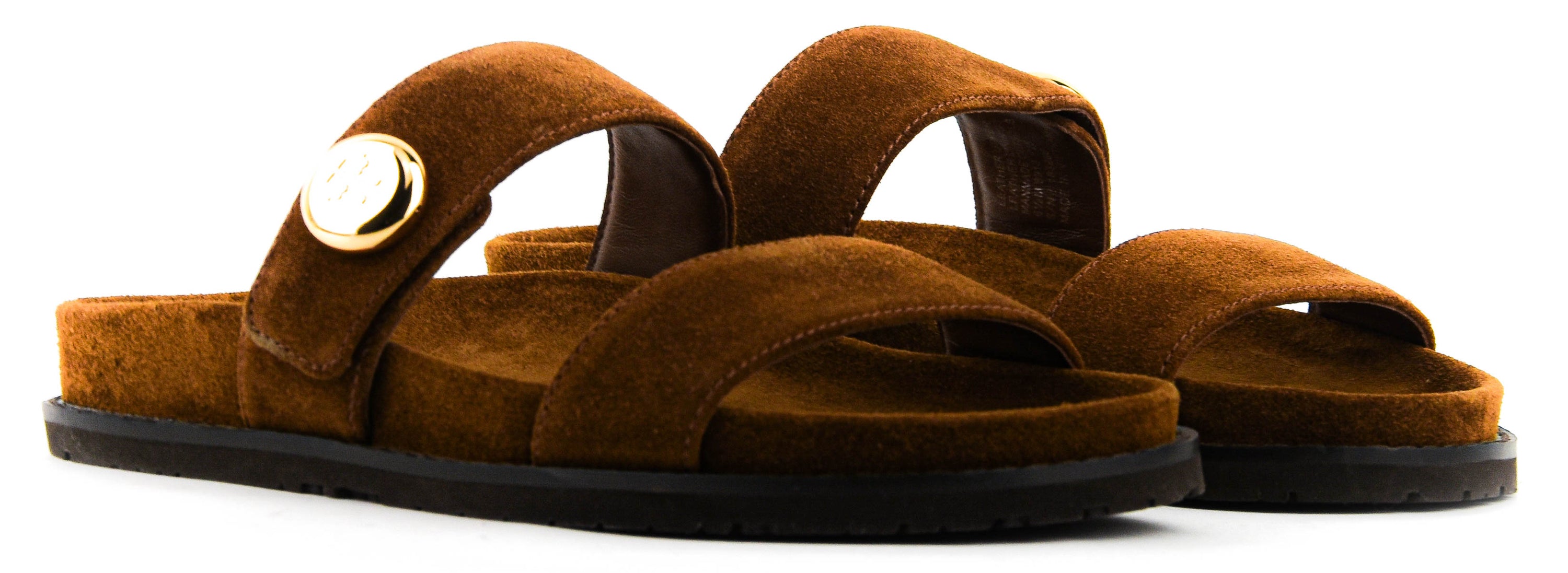 TORY BURCH ROMY SPORT SLIDE COGNAC