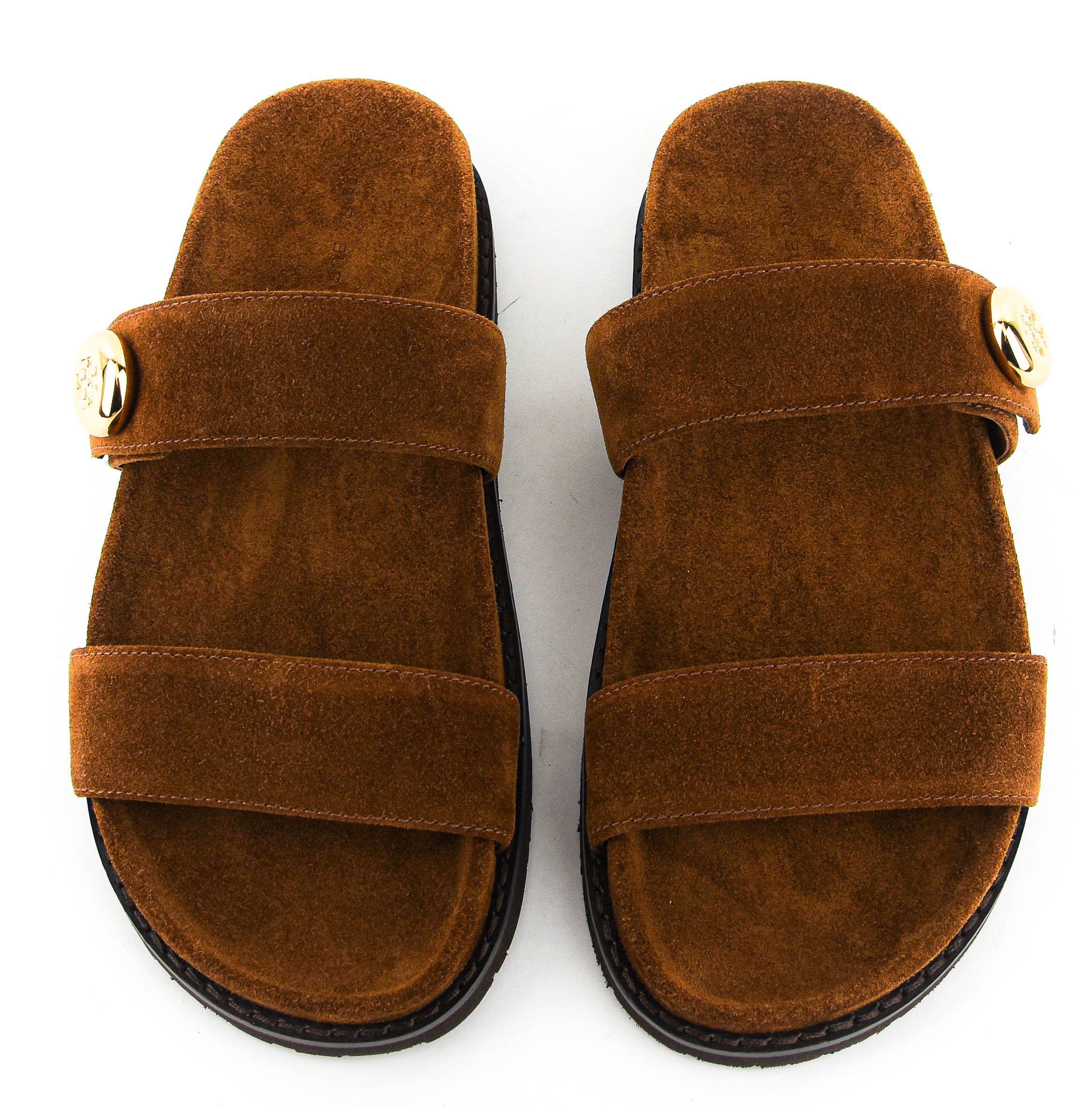 TORY BURCH ROMY SPORT SLIDE COGNAC