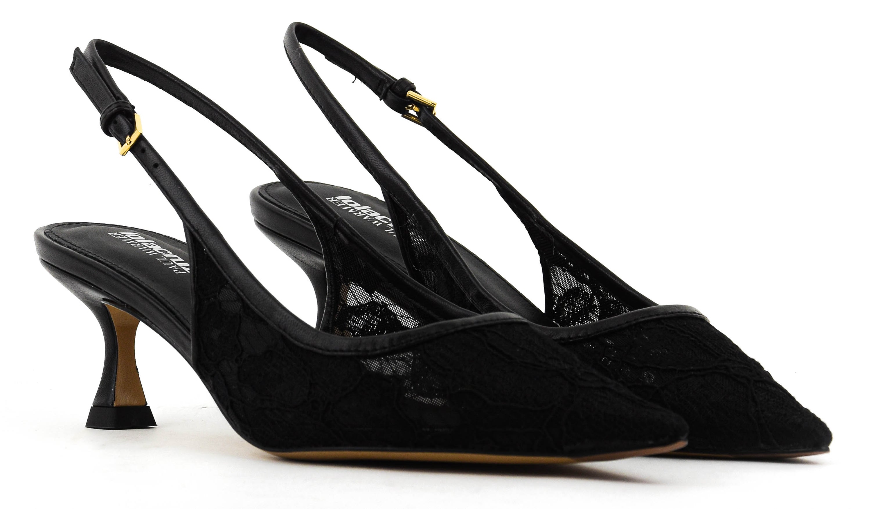 LOLA CRUZ ALBERTA PUMP LACE BLACK 55