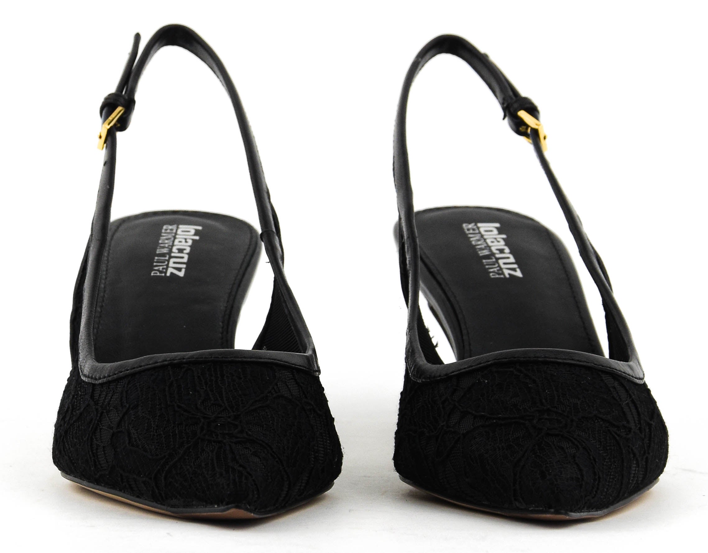 LOLA CRUZ ALBERTA PUMP LACE BLACK 55