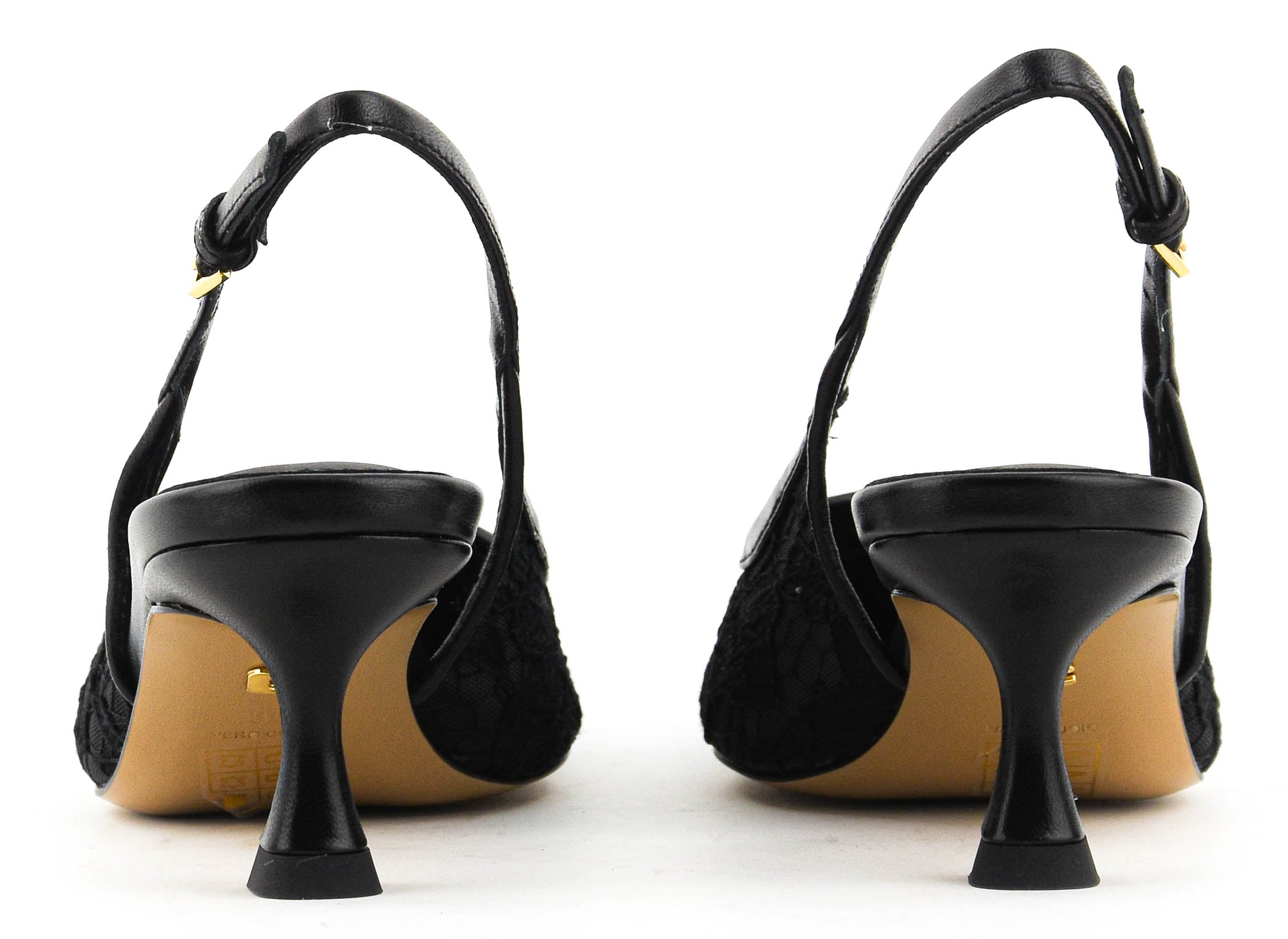 LOLA CRUZ ALBERTA PUMP LACE BLACK 55