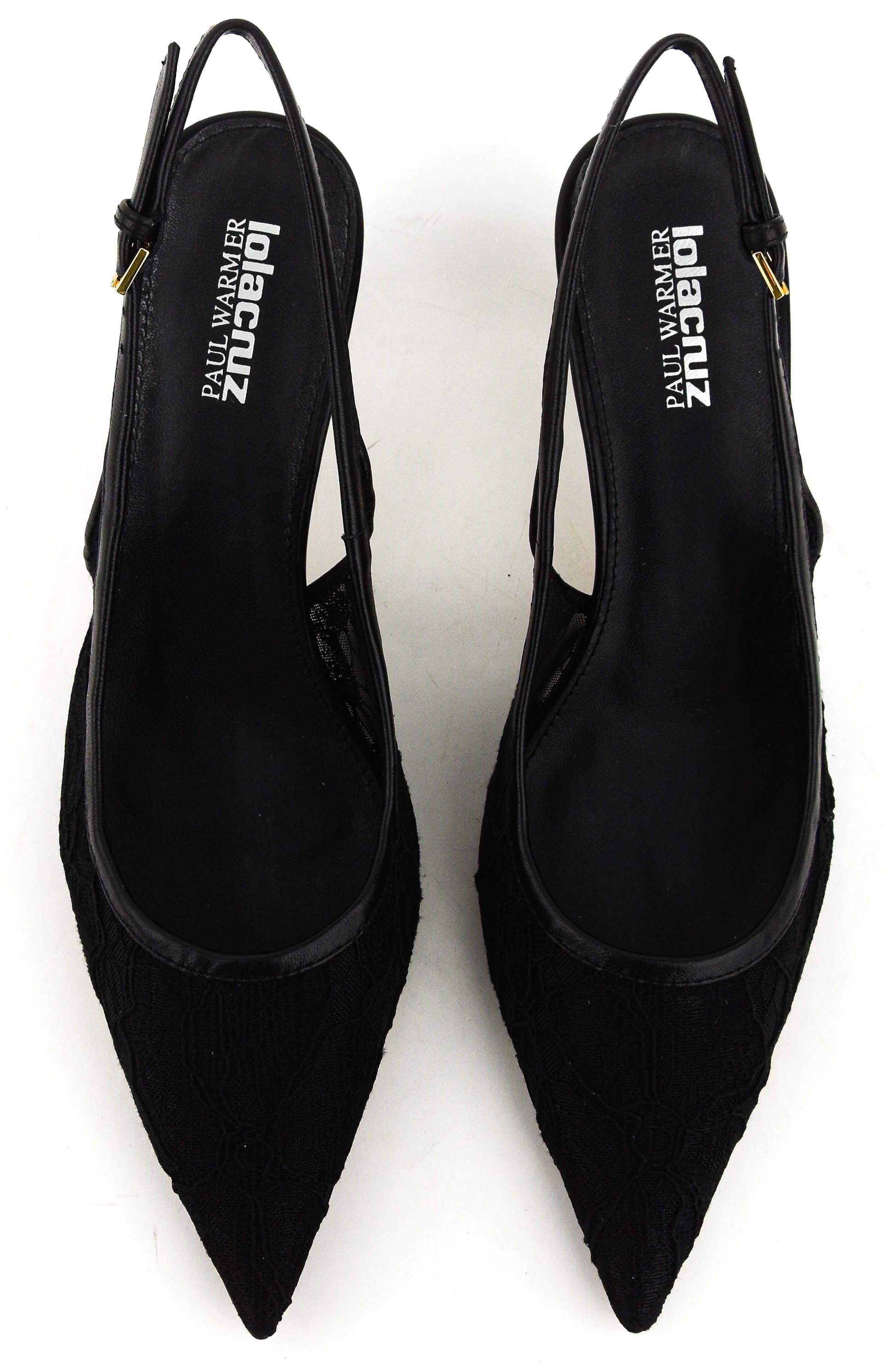 LOLA CRUZ ALBERTA PUMP LACE BLACK 55