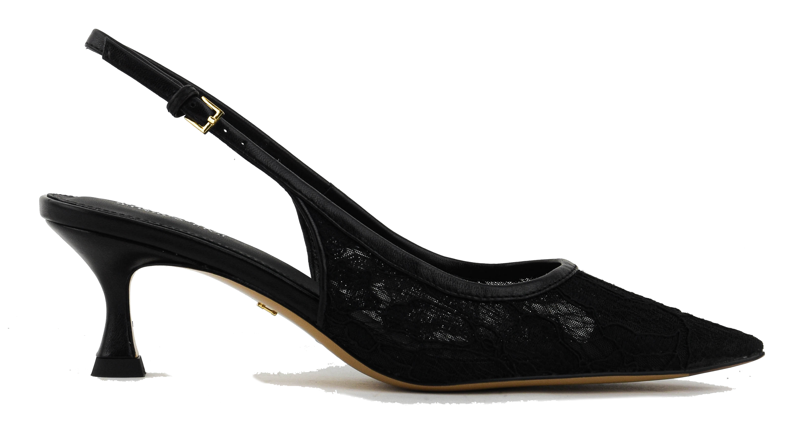LOLA CRUZ ALBERTA PUMP LACE BLACK 55