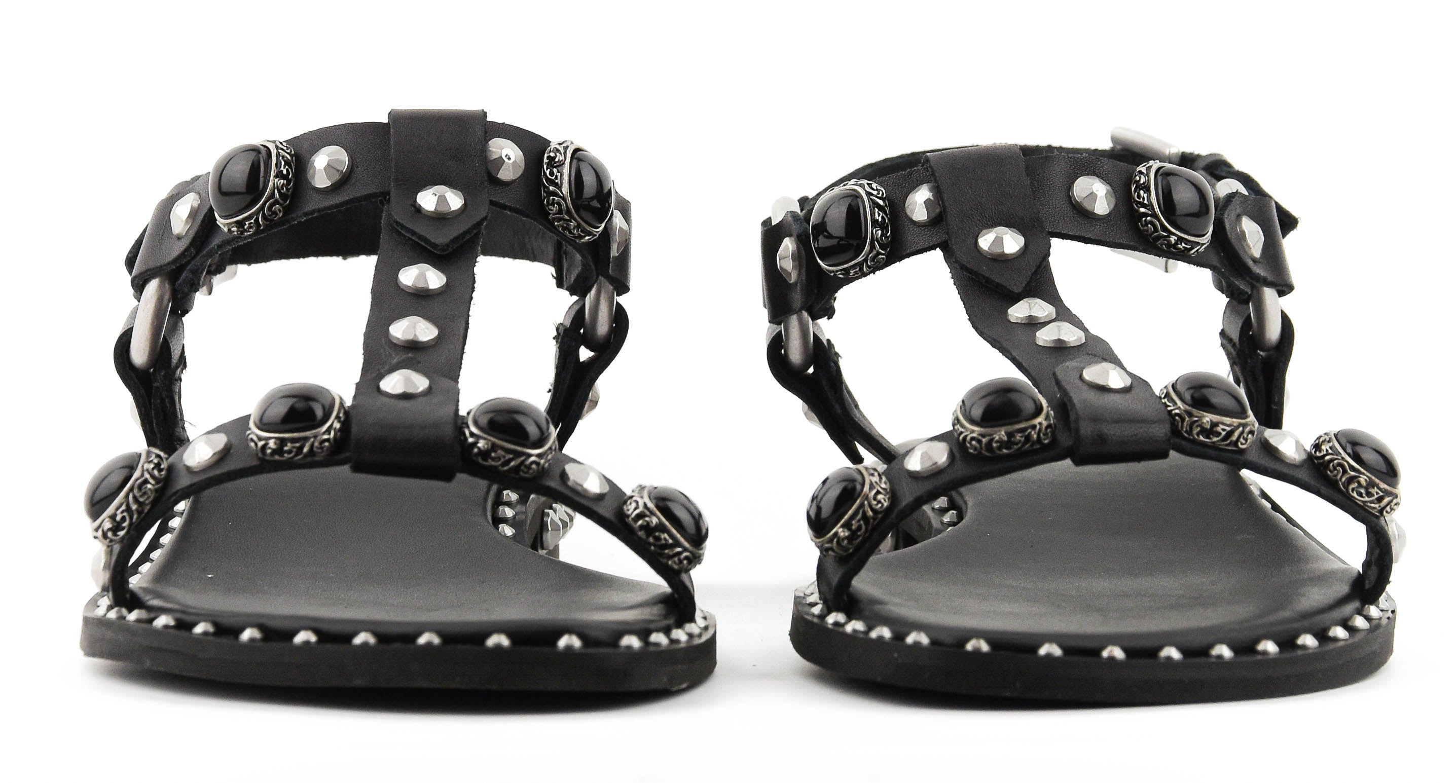 ASH SANDAL PODIUM BLACK/SILVER