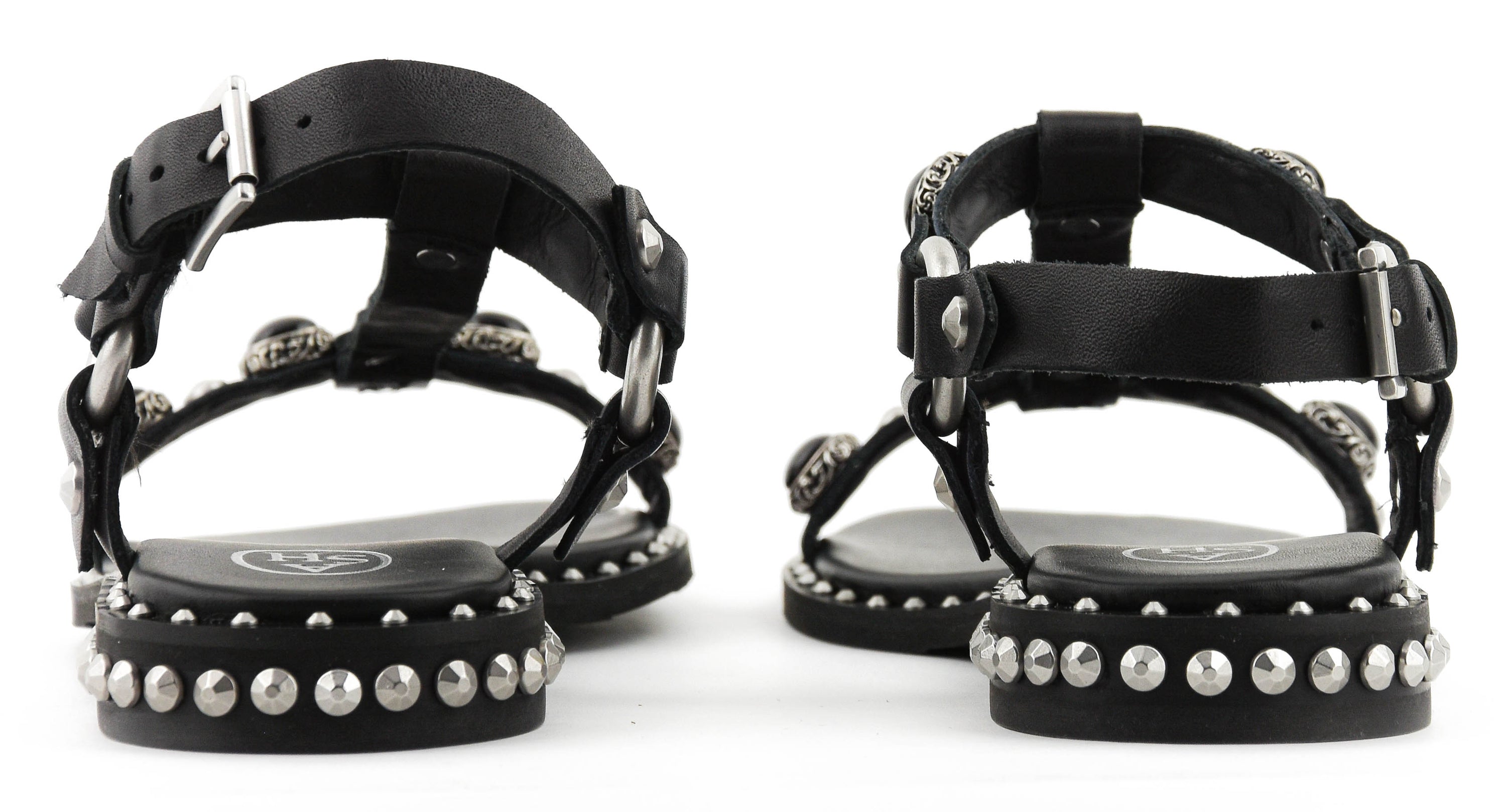 ASH SANDAL PODIUM BLACK/SILVER