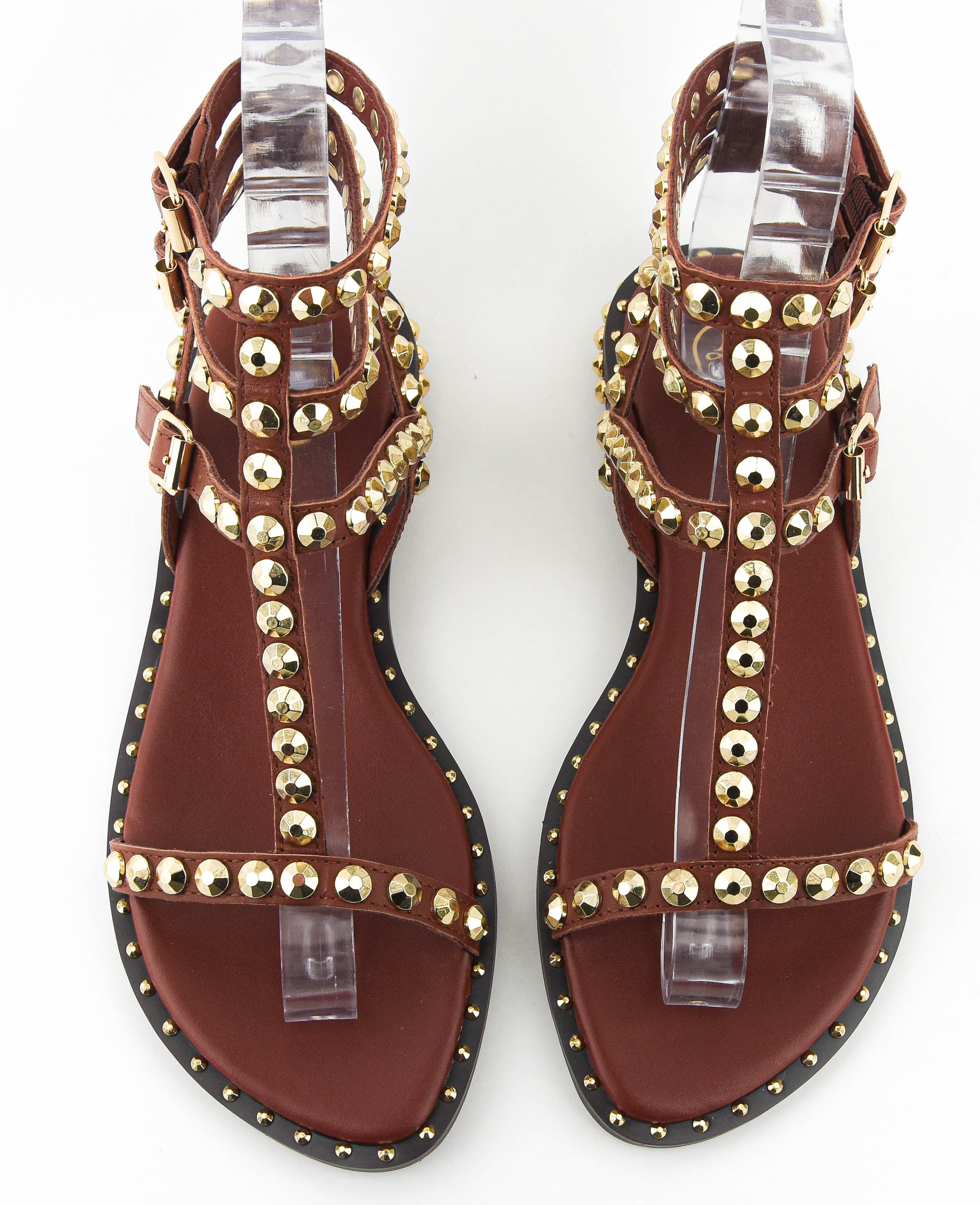 ASH SANDAL PLAY MARSALA/GOLD