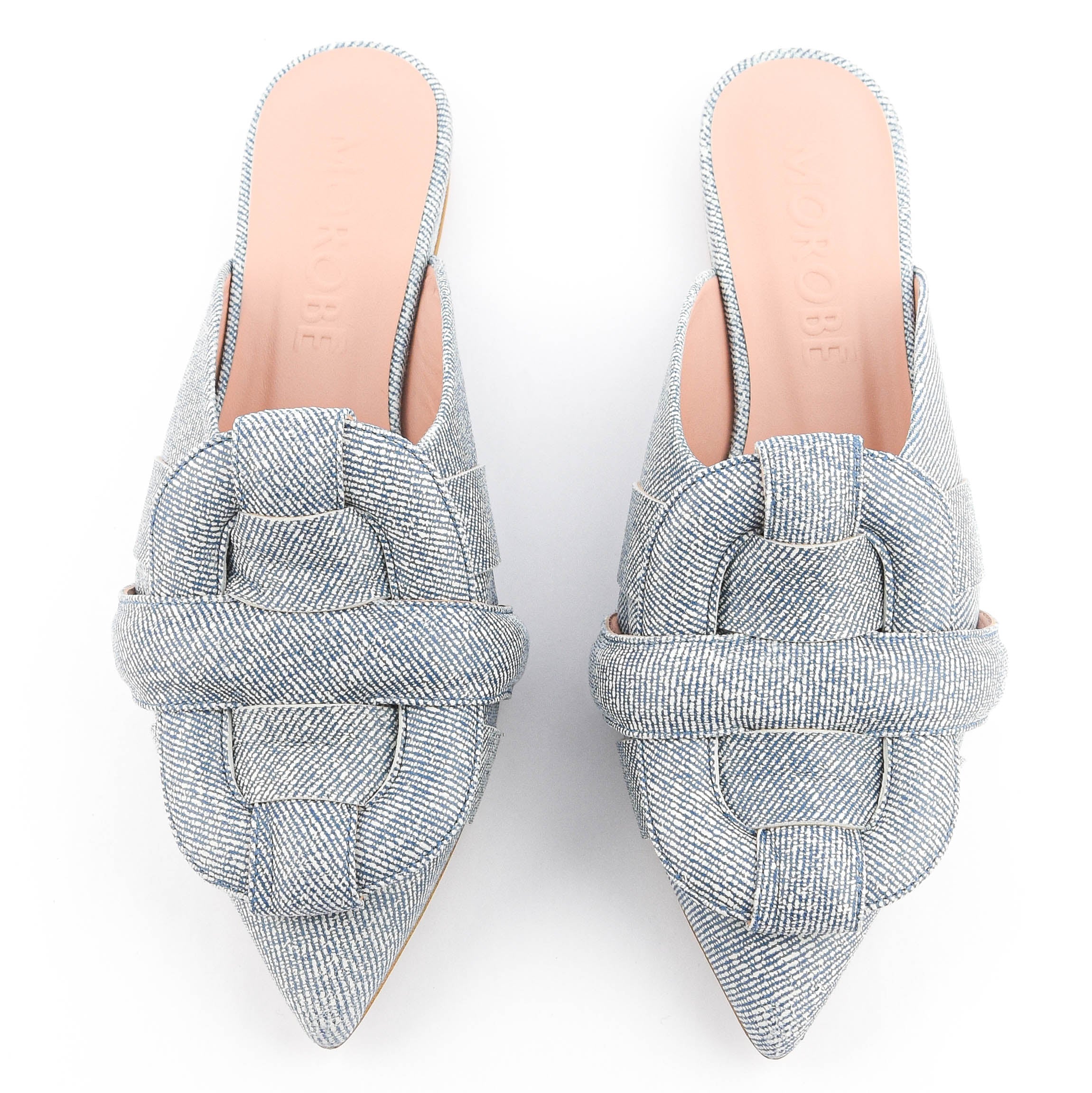 MOROBE MARIANE 68 MULE JEANS LEATHER