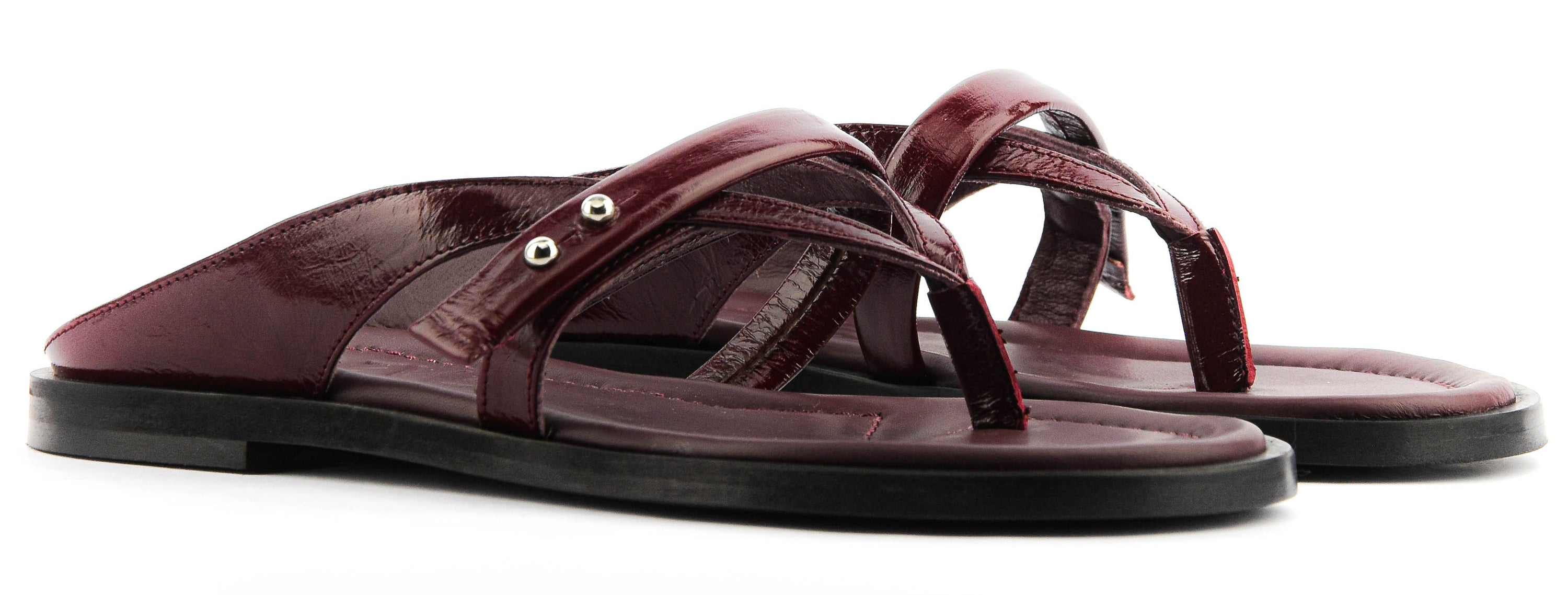 POEVE SANDAL THONG BURGUNDY