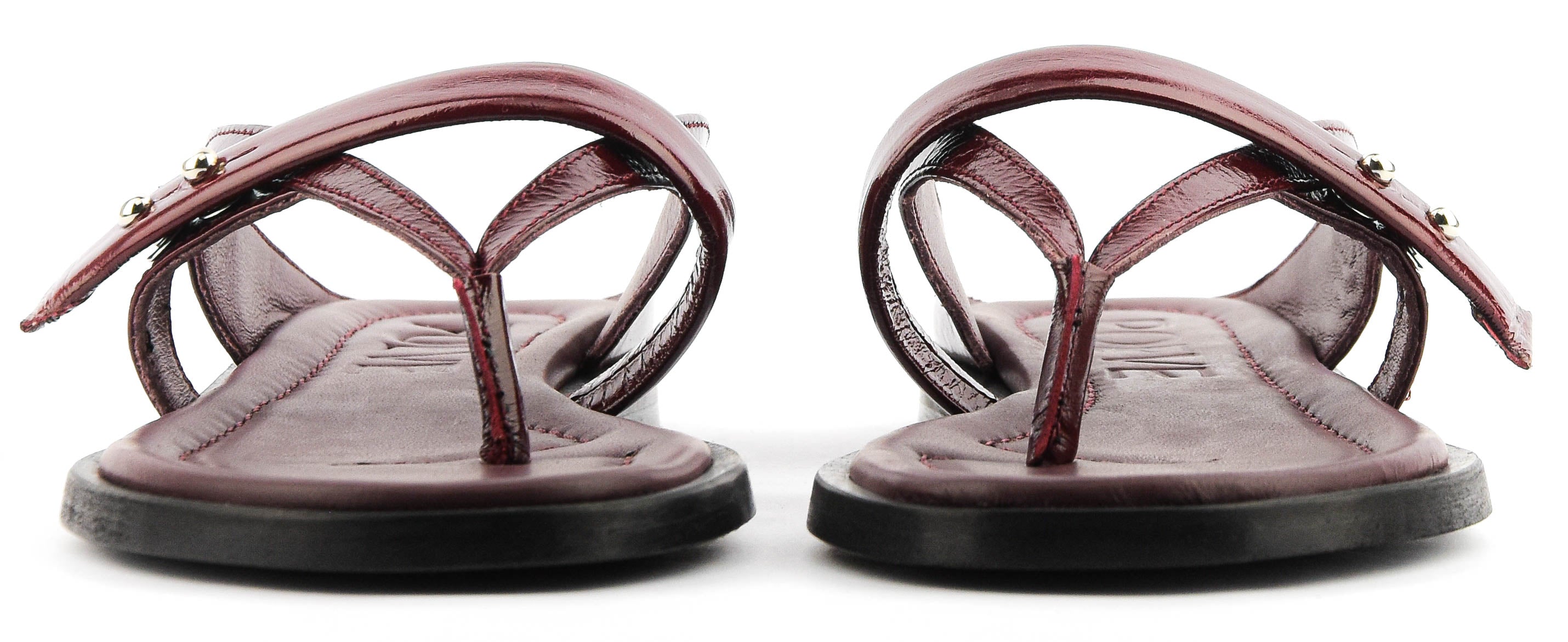 POEVE SANDAL THONG BURGUNDY