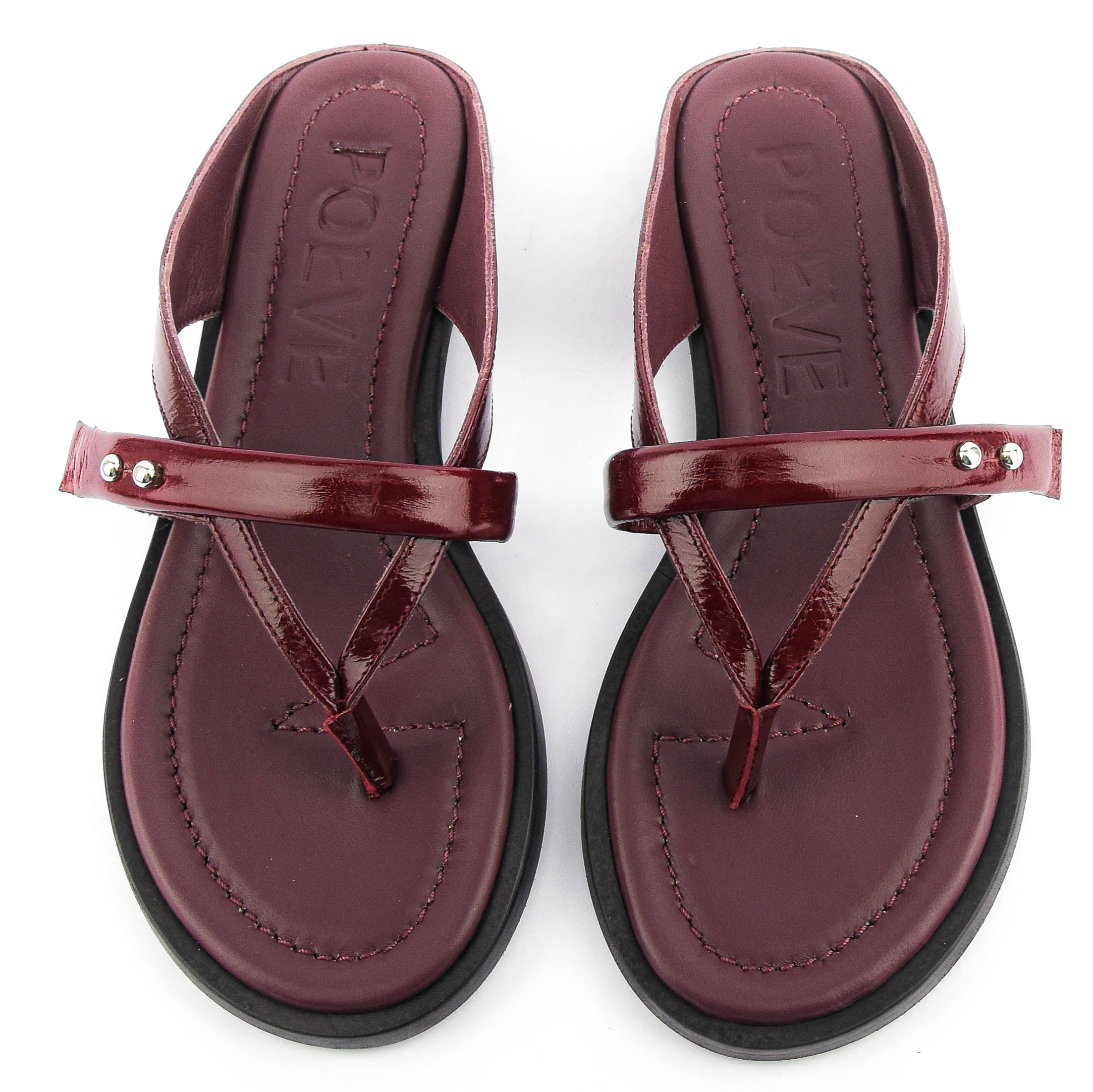 POEVE SANDAL THONG BURGUNDY