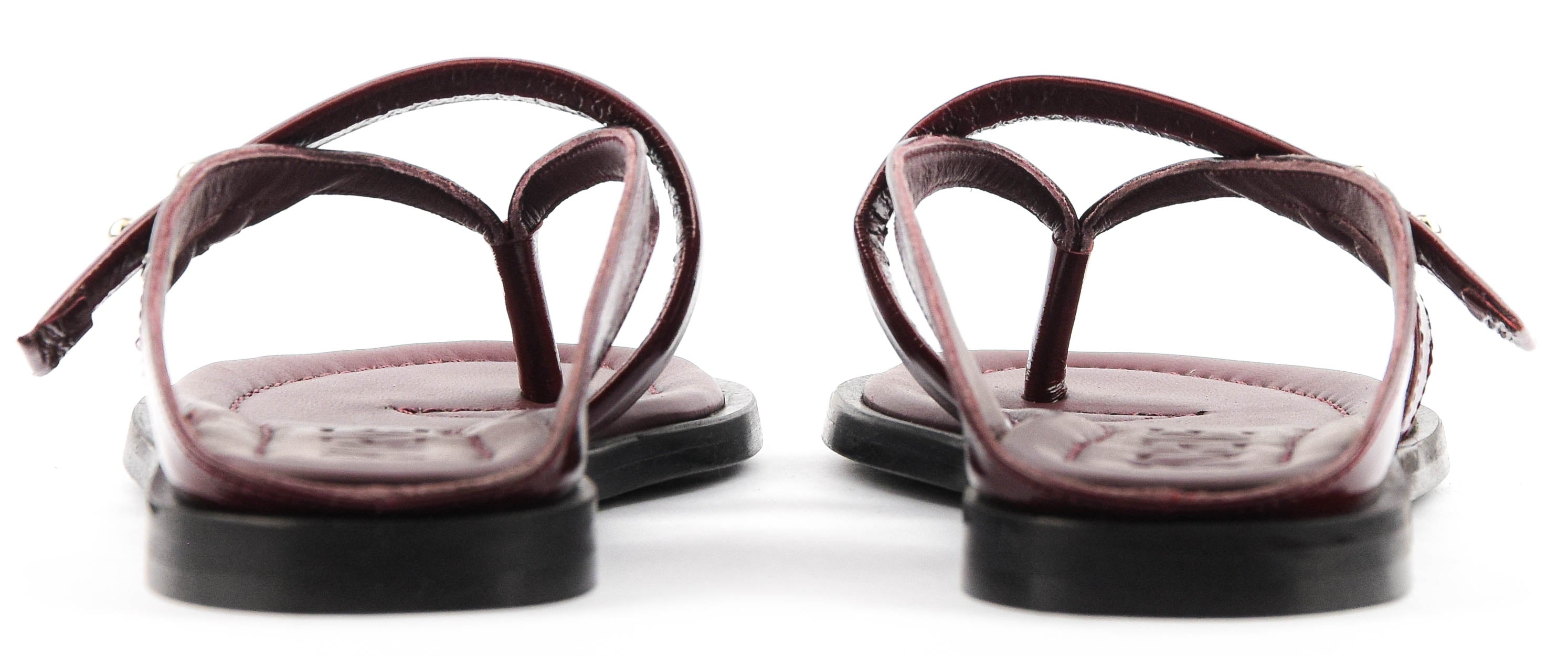 POEVE SANDAL THONG BURGUNDY