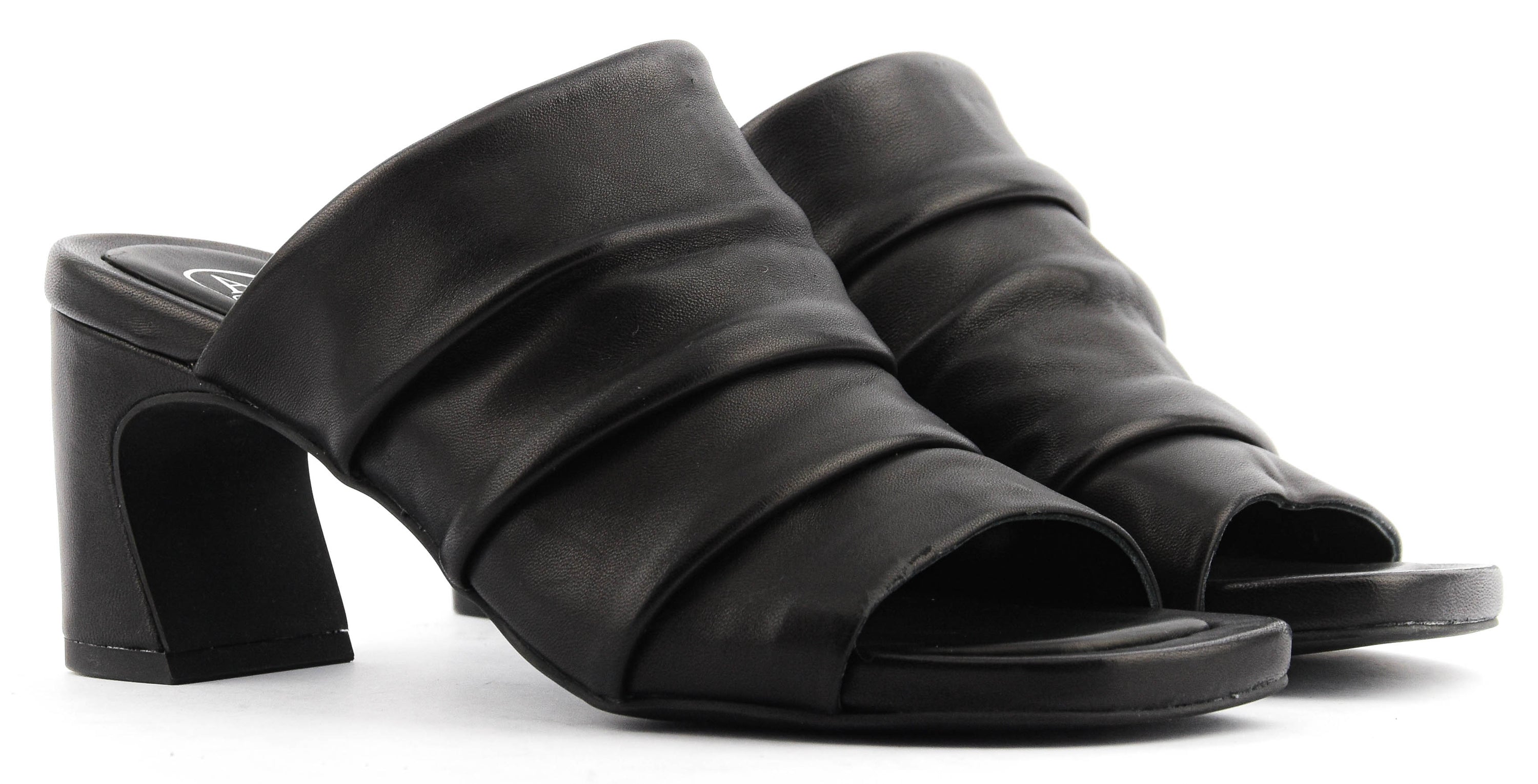 ASH EVA SANDAL BLACK LEATHER