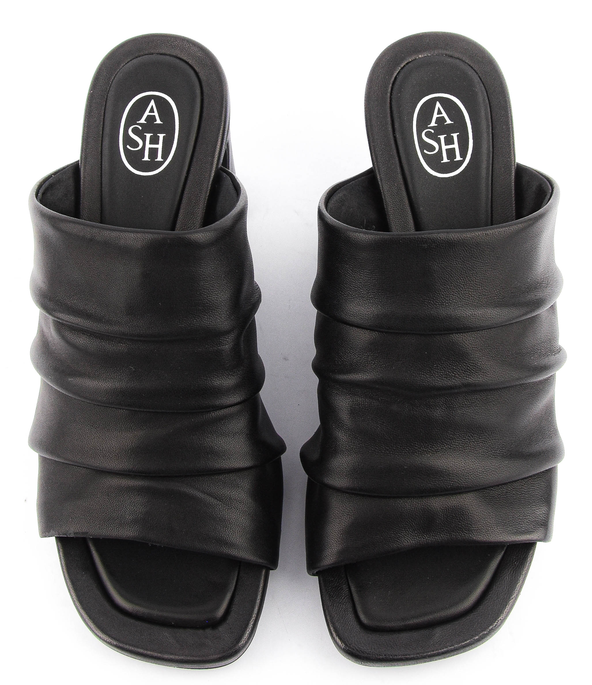ASH EVA SANDAL BLACK LEATHER