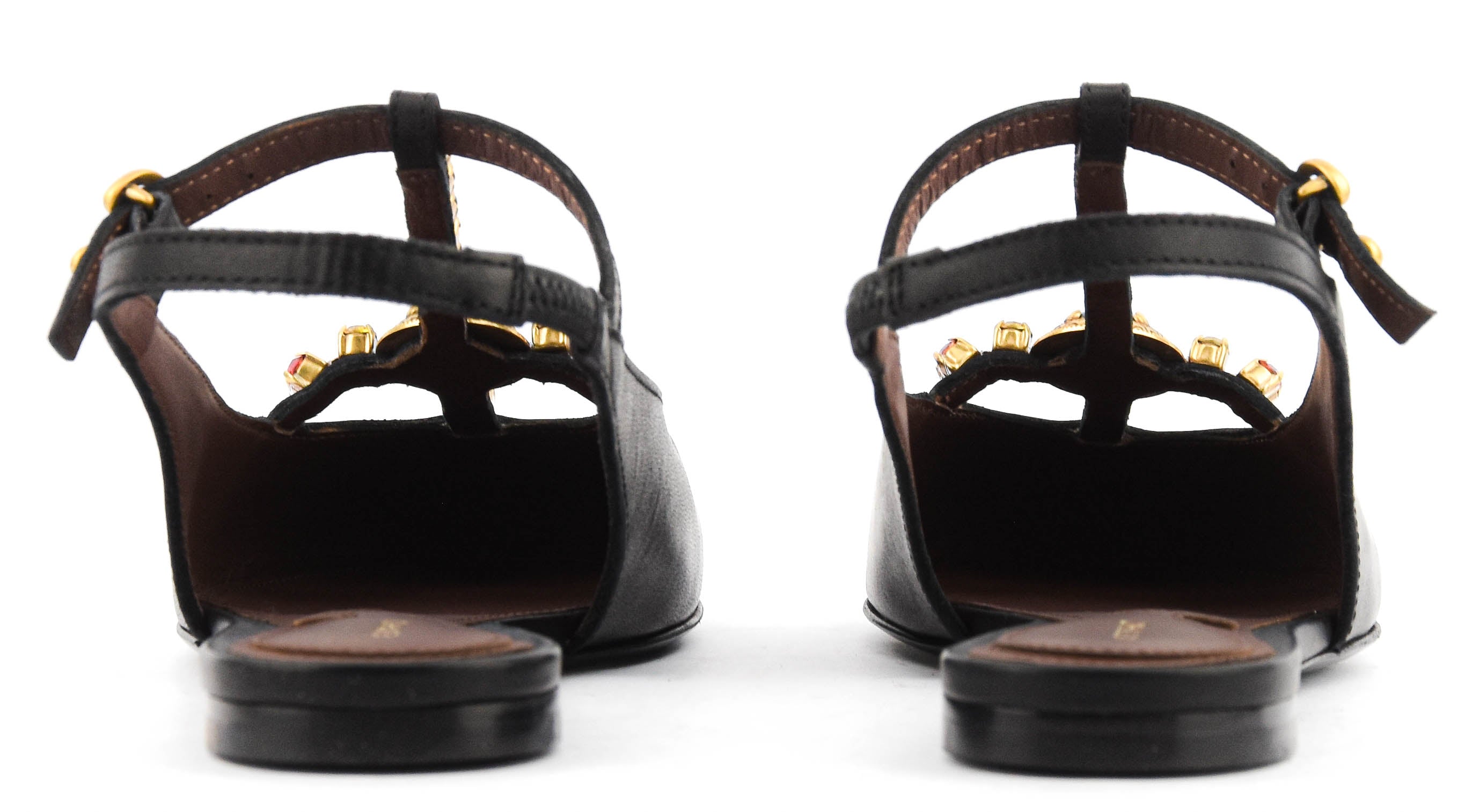 ETRO T-BAR SLINGBACK BALLERINA BLACK