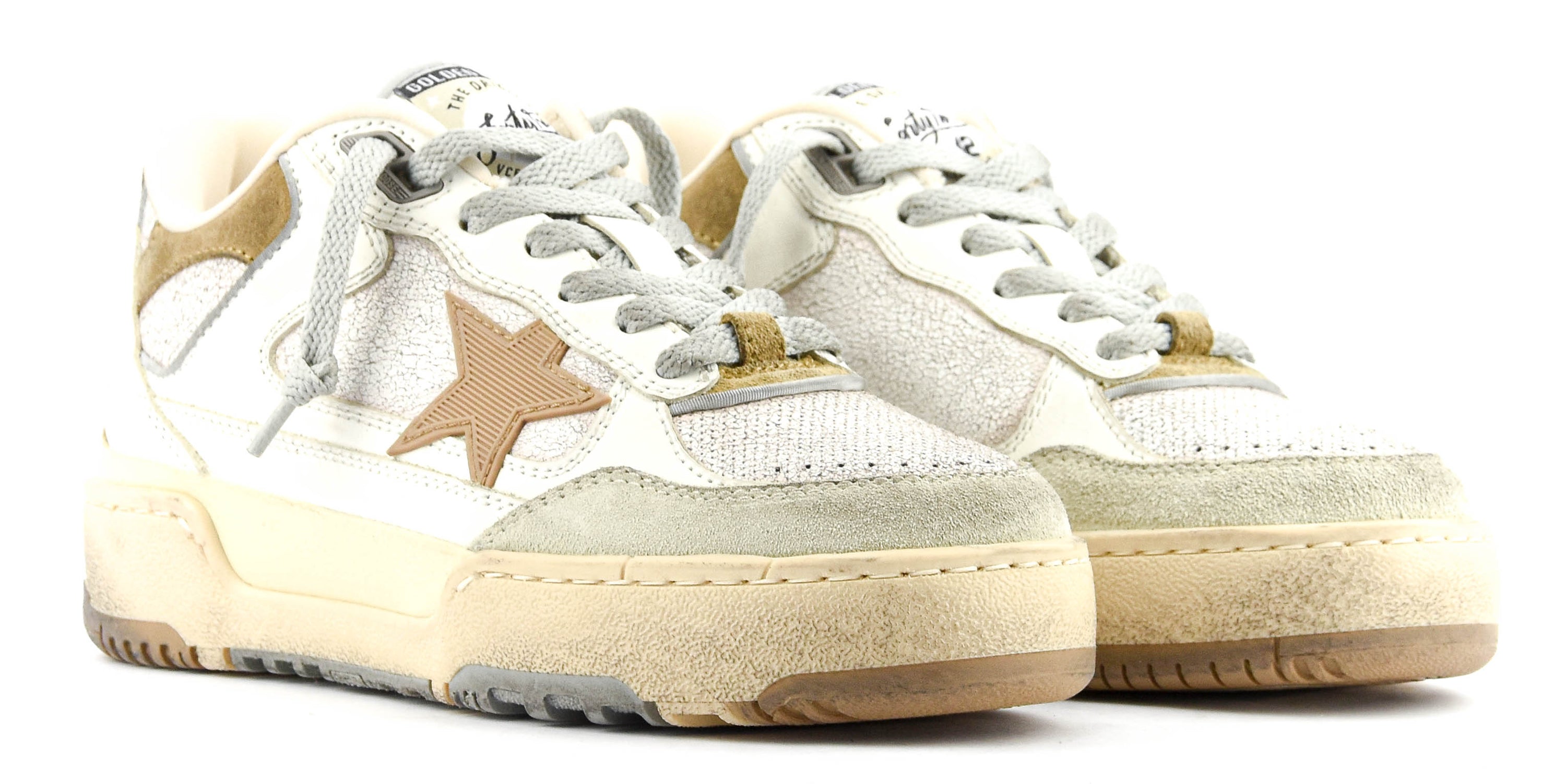 GOLDEN GOOSE FORTY2 BEIGE/WHITE