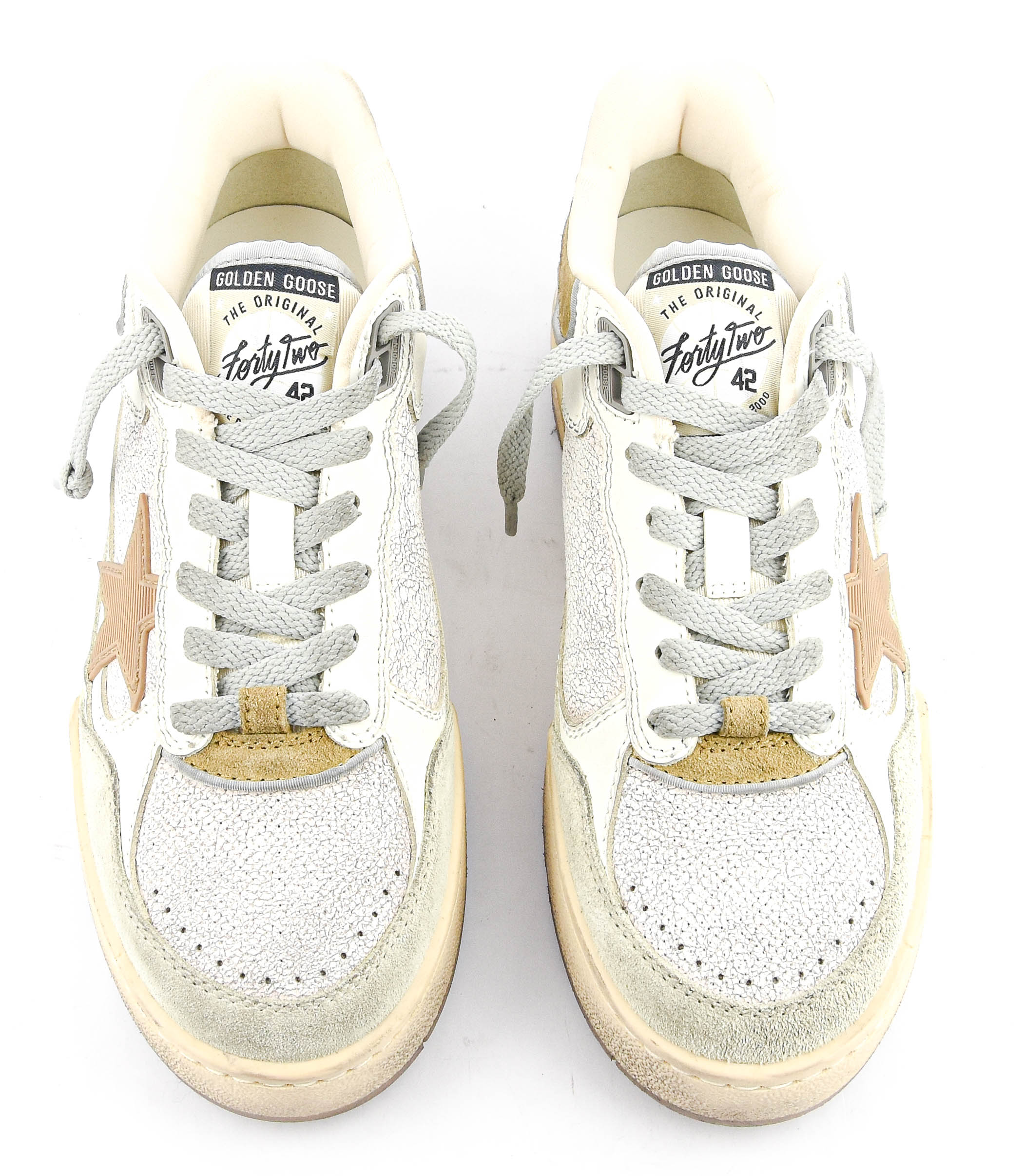 GOLDEN GOOSE FORTY2 BEIGE/WHITE